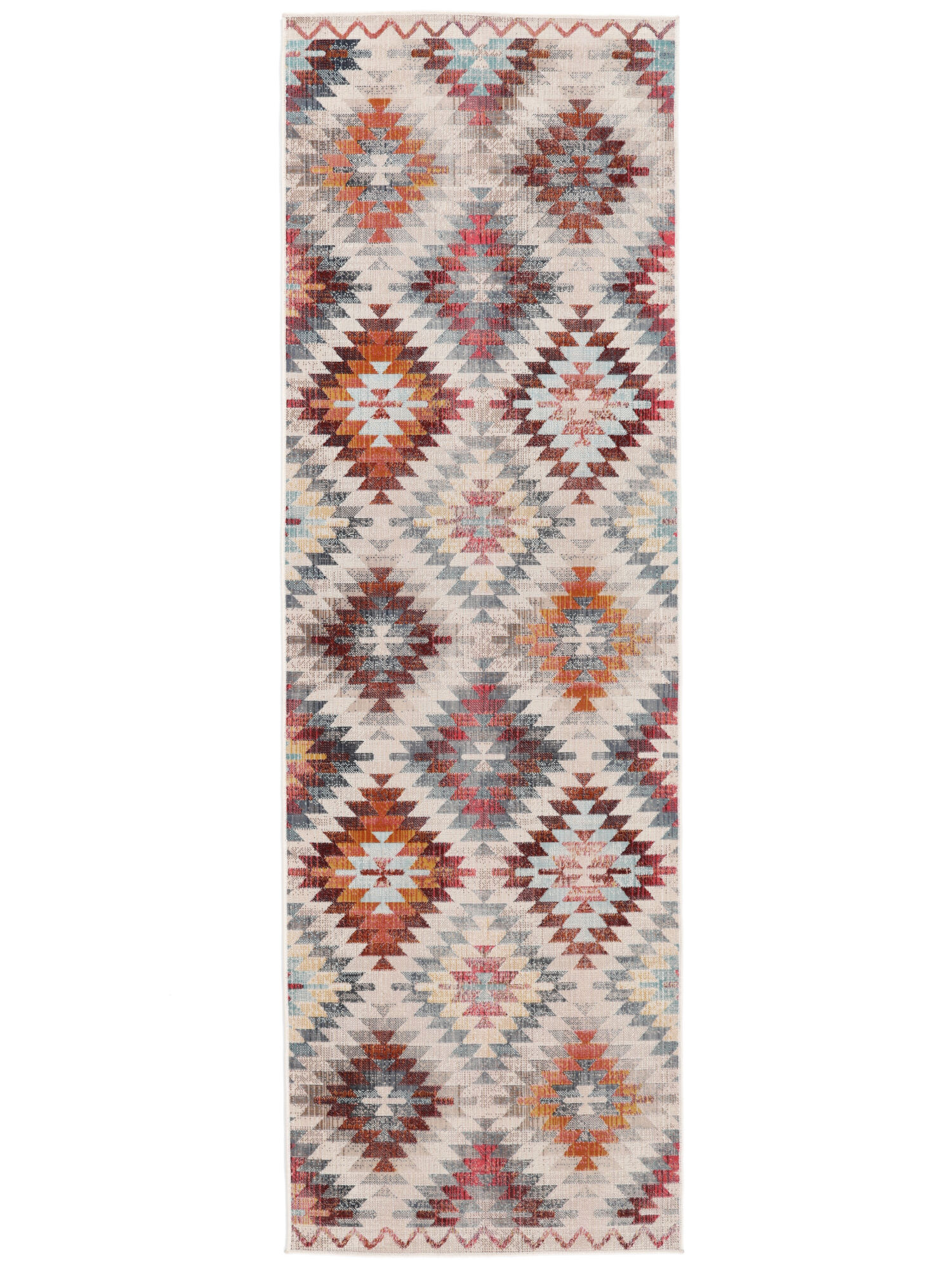 Kerala Matta - Röd / Flerfärgad 80x250