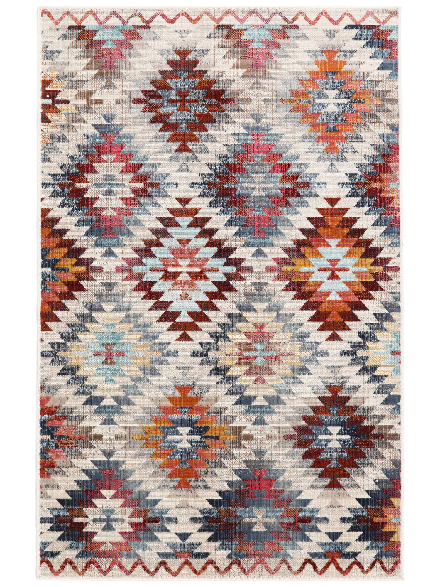 Kerala Matta - Röd / Flerfärgad 100x160