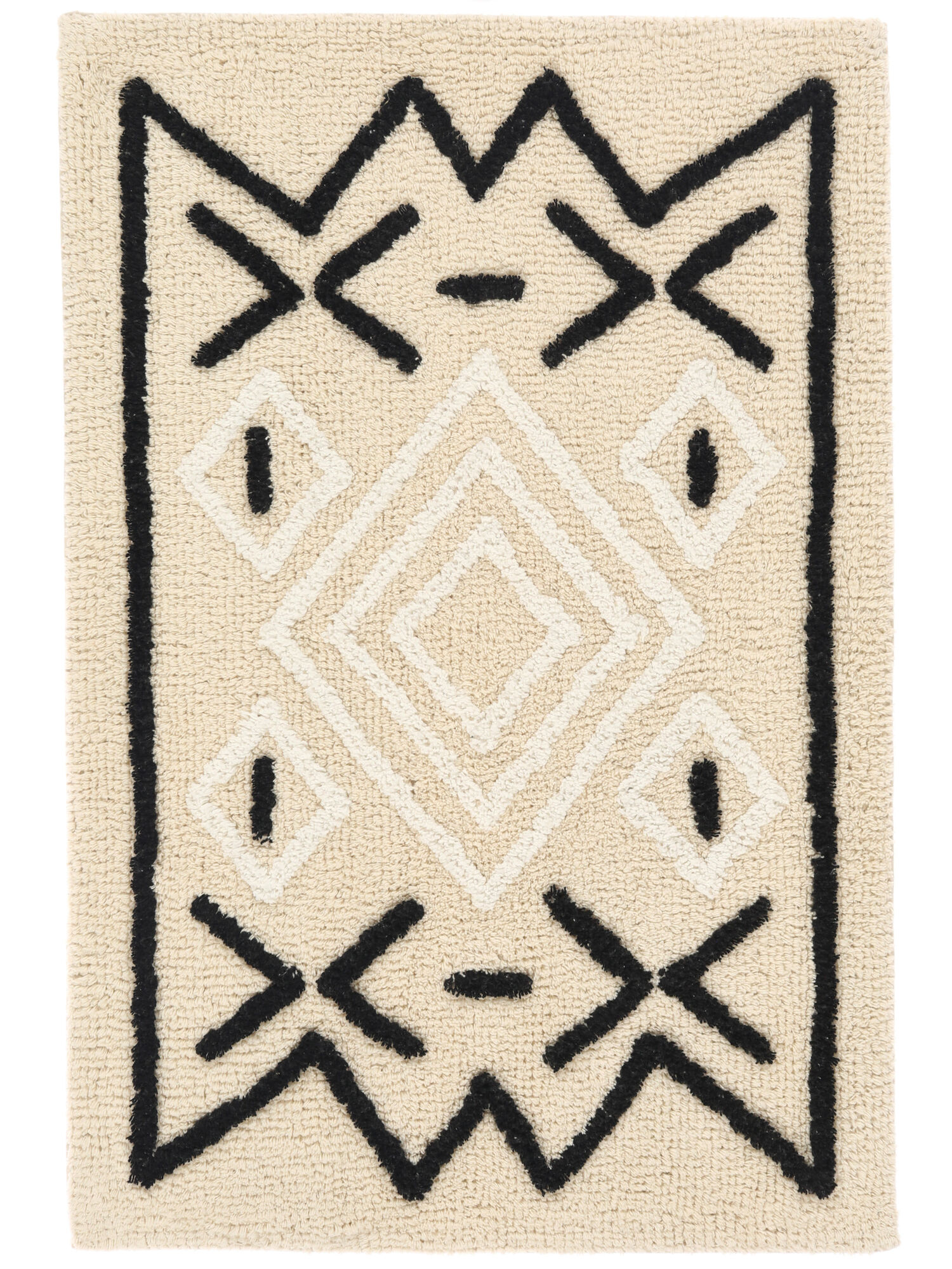 Atlantis Badrumsmatta - Naturvit / Svart 60x90