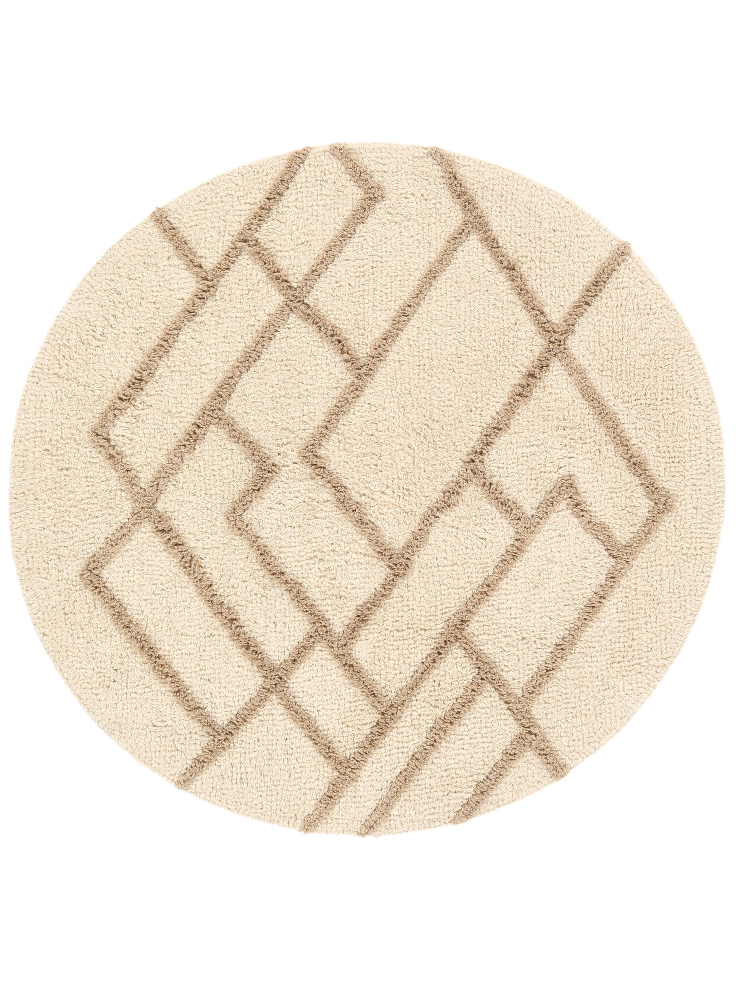 Riviera Badrumsmatta - Beige / Naturvit &Oslash; 90
