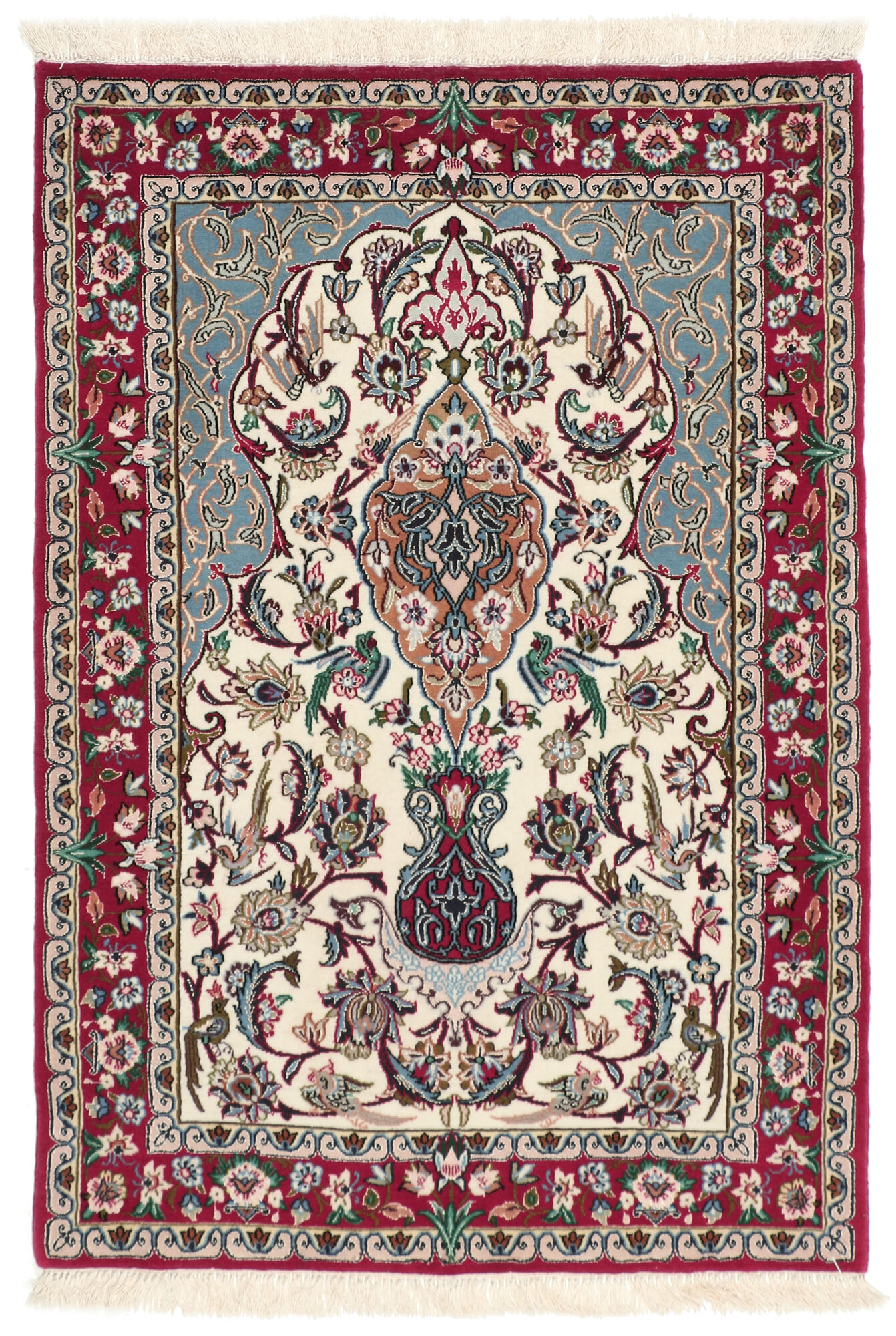 
    Isfahan silk warp - Dark red - 71 x 105 cm
  