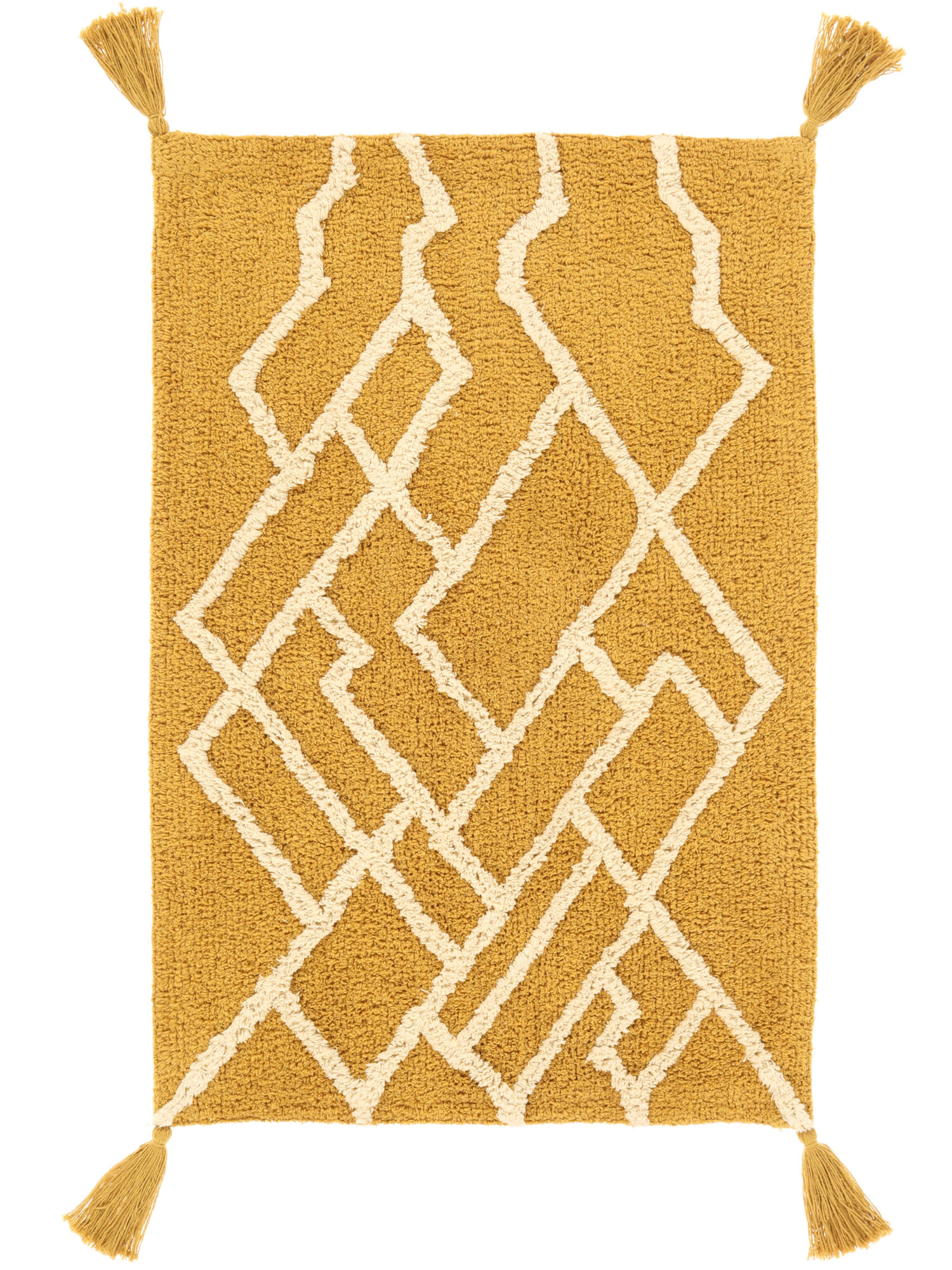 Riviera Badrumsmatta - Gul / Naturvit 60x90