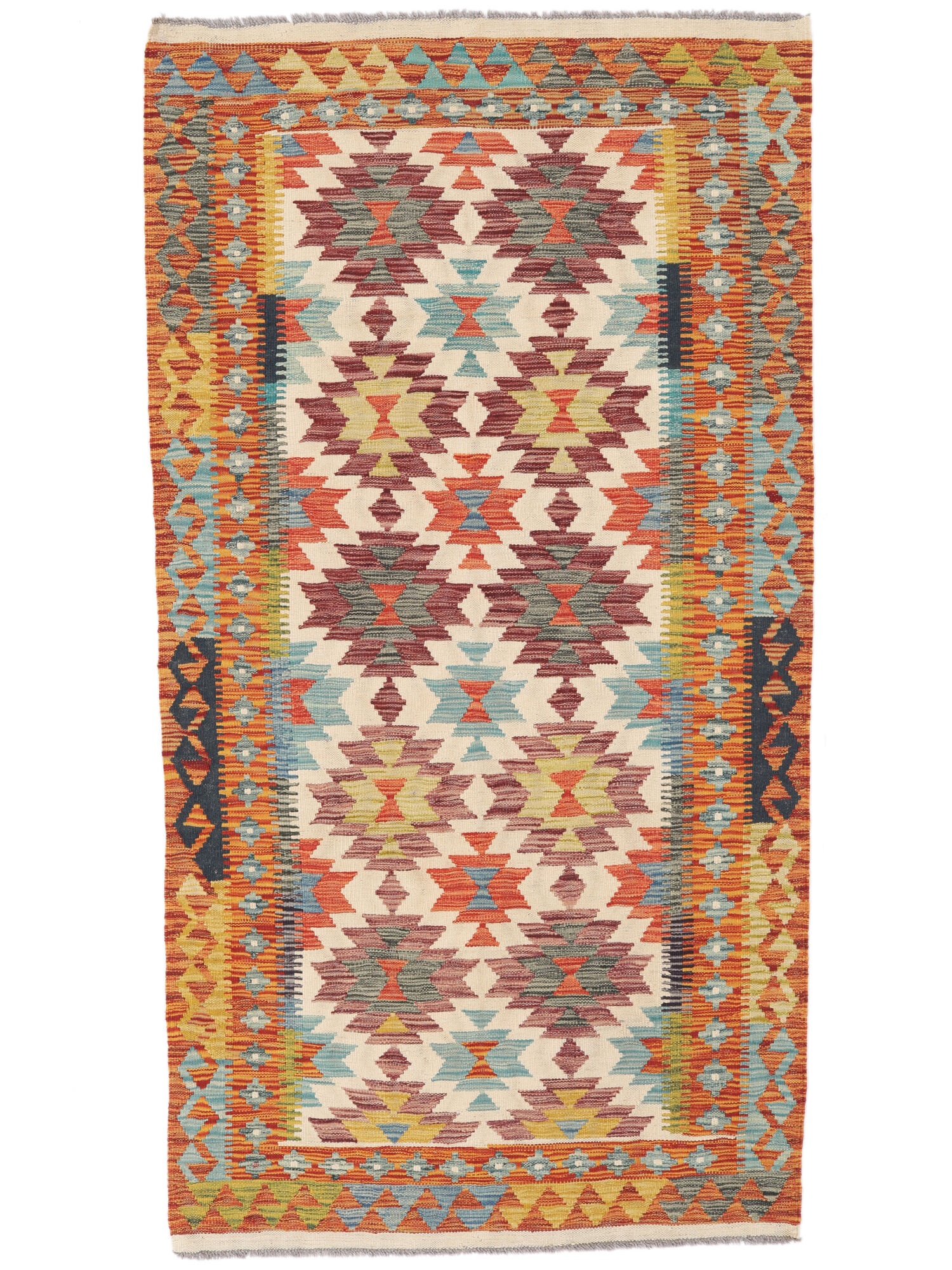 
    Kilim Afghan Old style - Orange - 102 x 197 cm
  