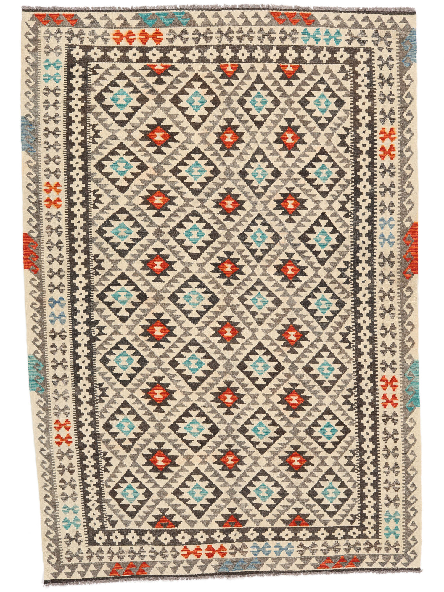 Kelim Afghan Old Stil Teppich 202×293