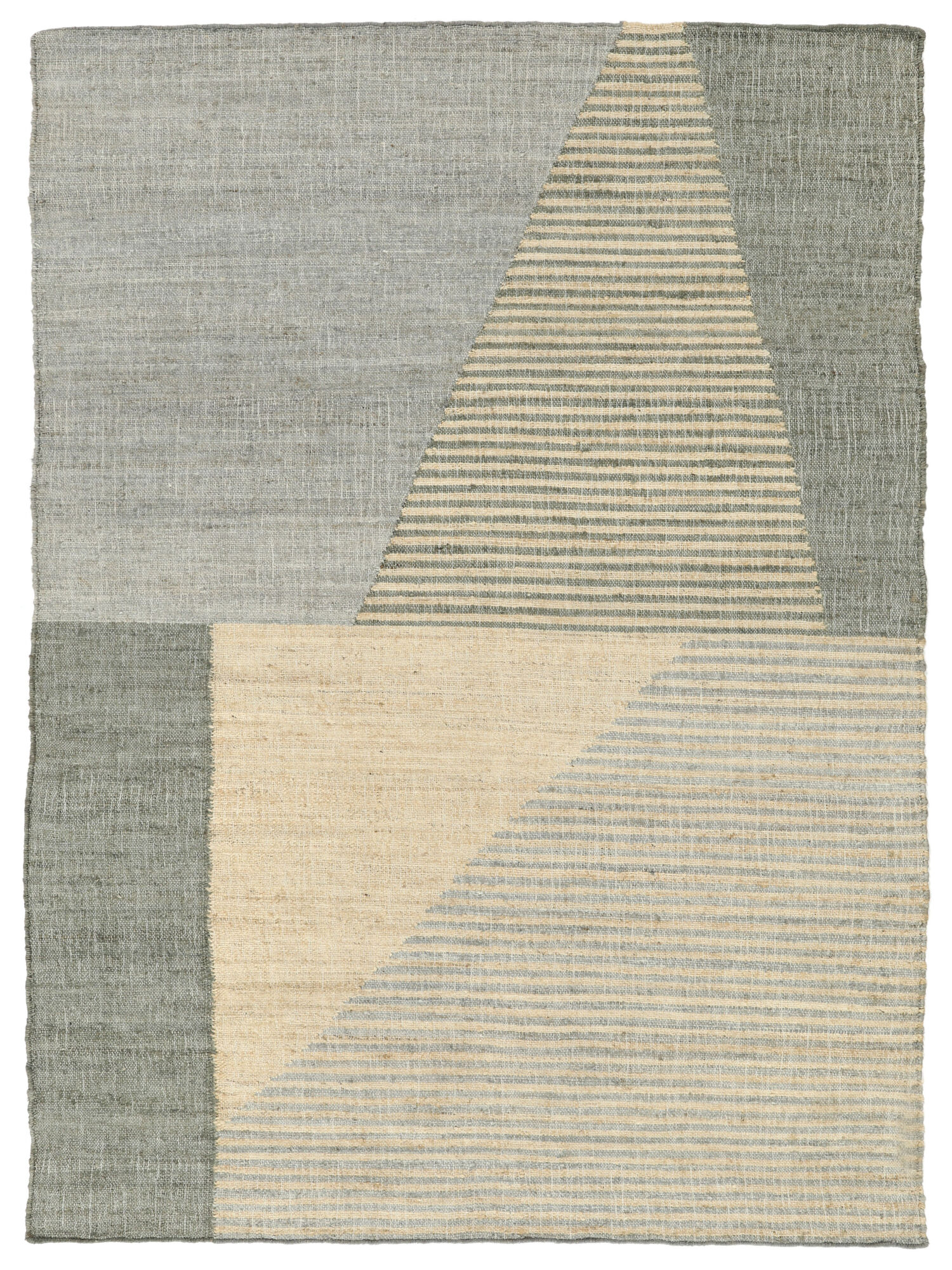 Native - Blanco Crudo / Gris Claro 200 x 300 cm Alfombra De Yute - Rugvista