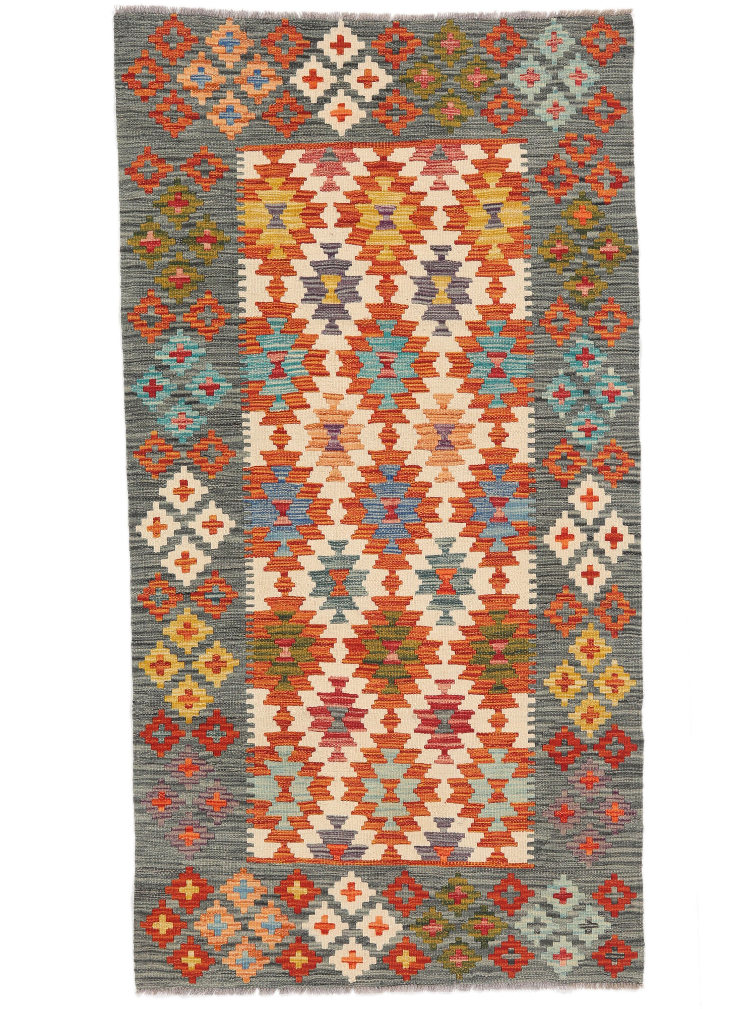 Kelim Afghan Old Stil Teppich 101×192