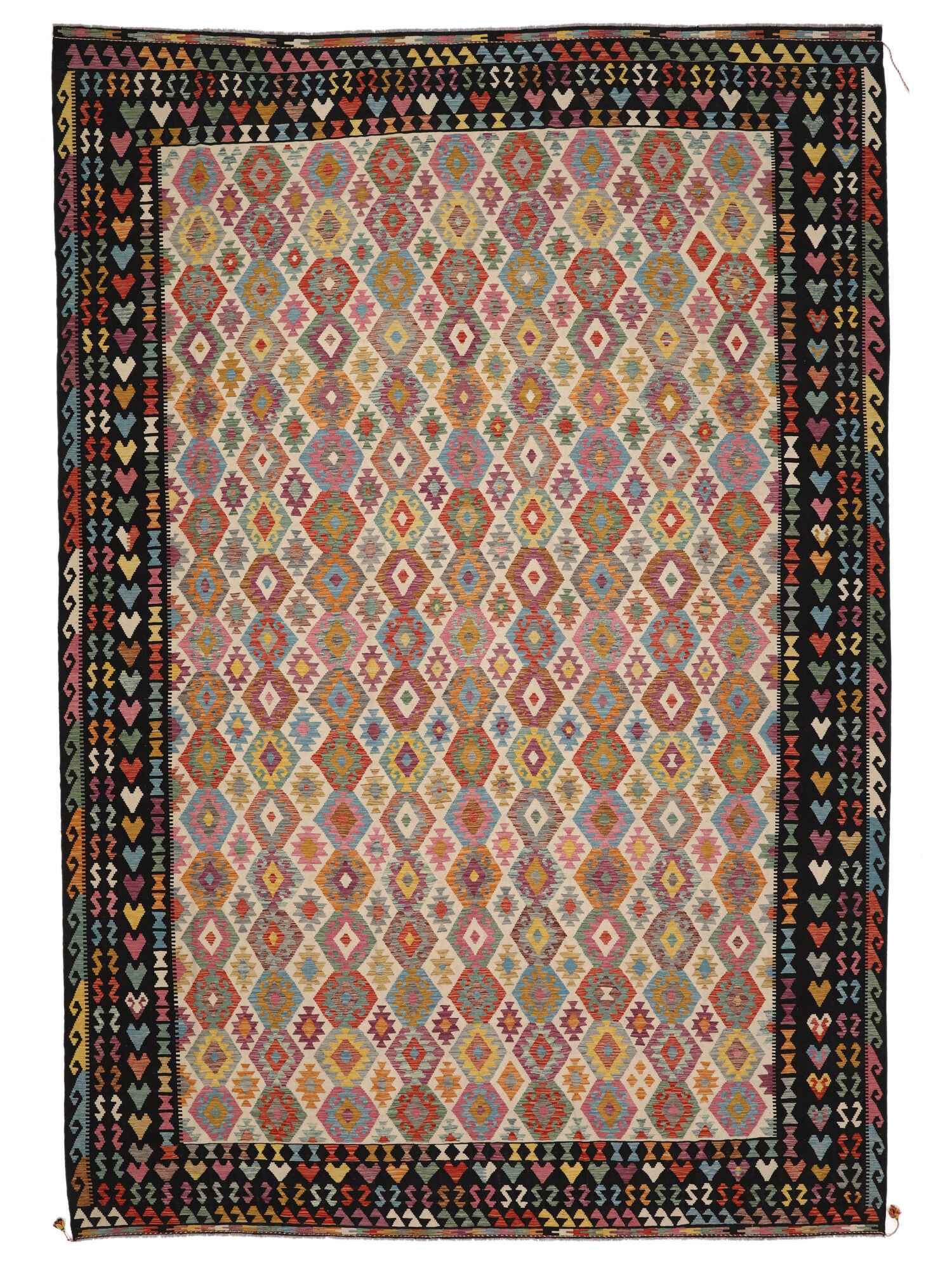 Kelim Afghan Old Stil Teppich 405×570