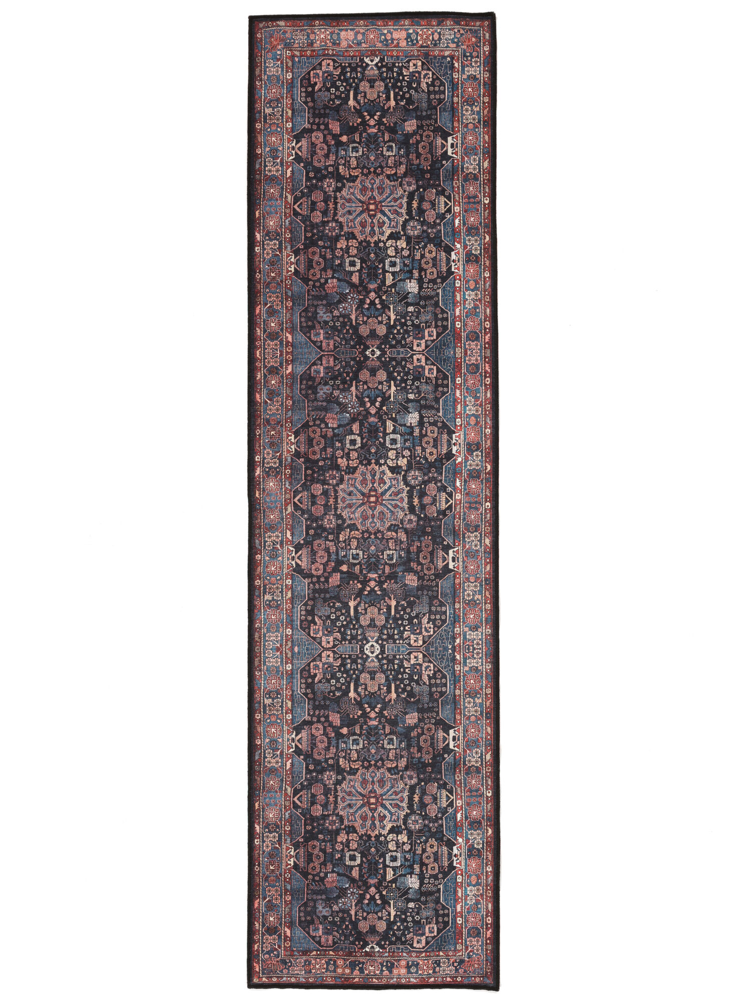 Galaxy Oriental Teppich – Blau / Schwarz 80×300