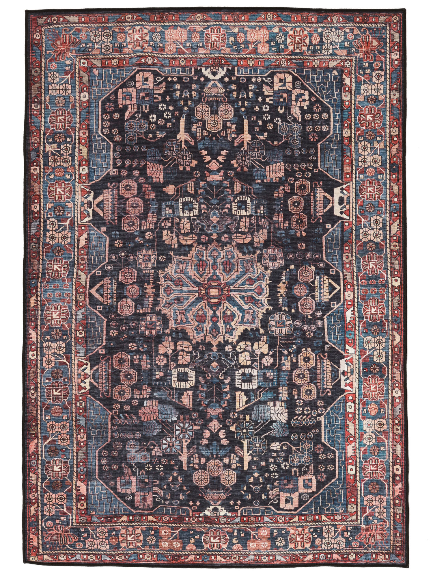 Galaxy Oriental Teppich – Blau / Schwarz 160×230