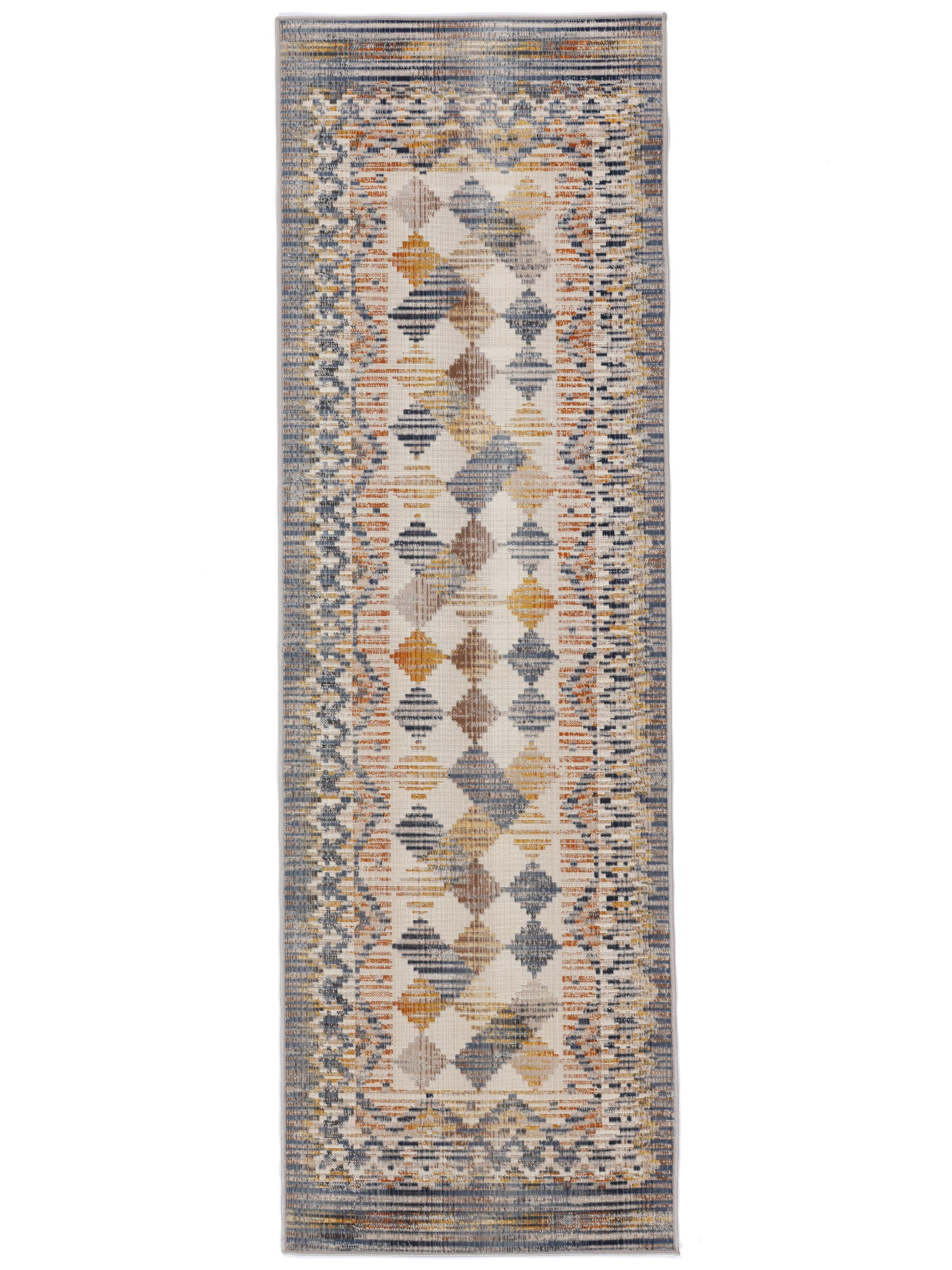 Tappeto Triangoli Giallo Antiscivolo e Lavabile in Lavatrice 175x280 cm