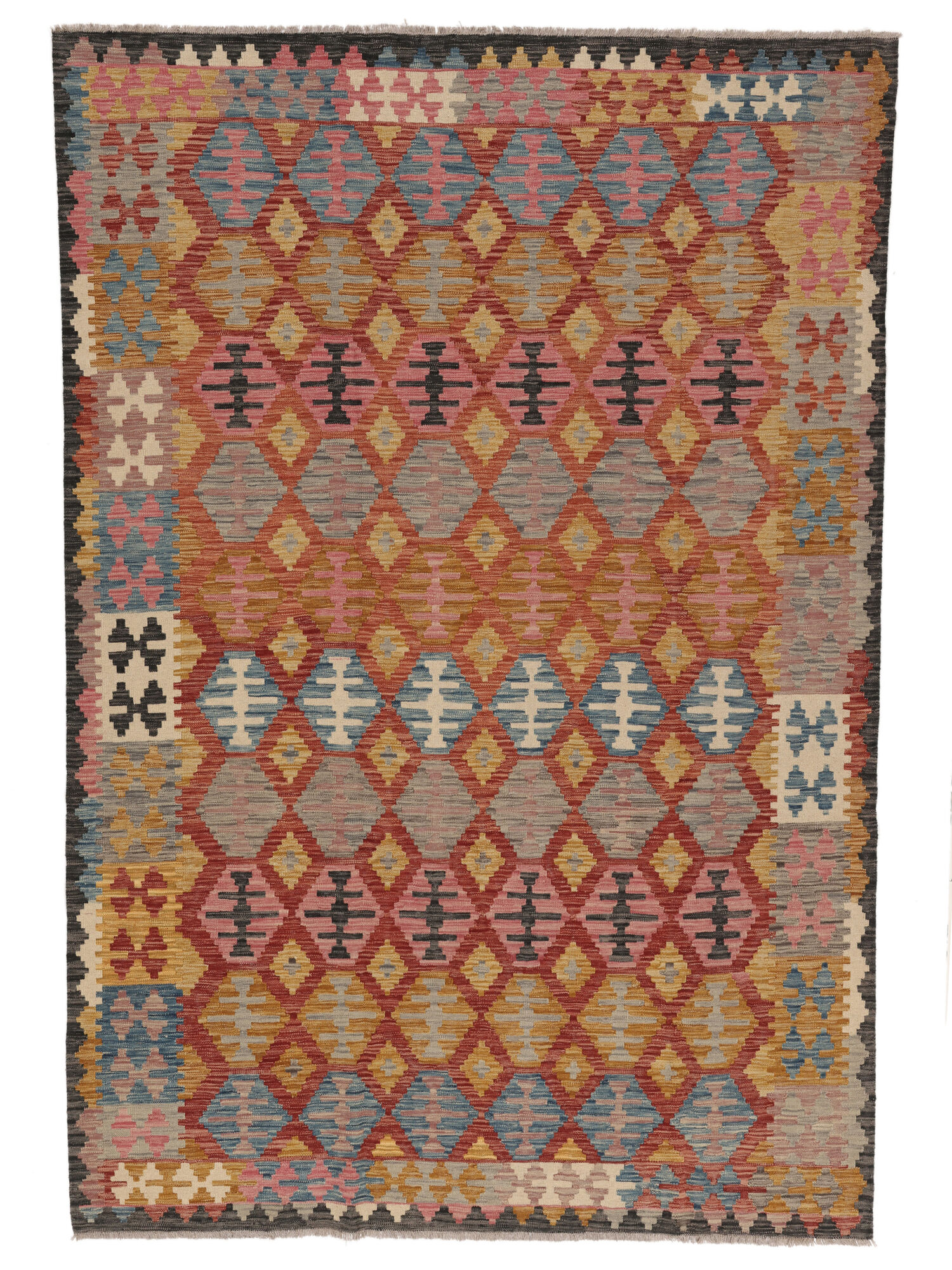 
    Kilim Afghan Old style - Brown - 201 x 292 cm
  