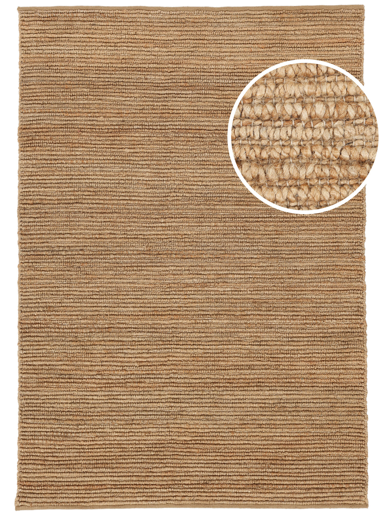 Jute Ribbed Matta - Beige 250x350