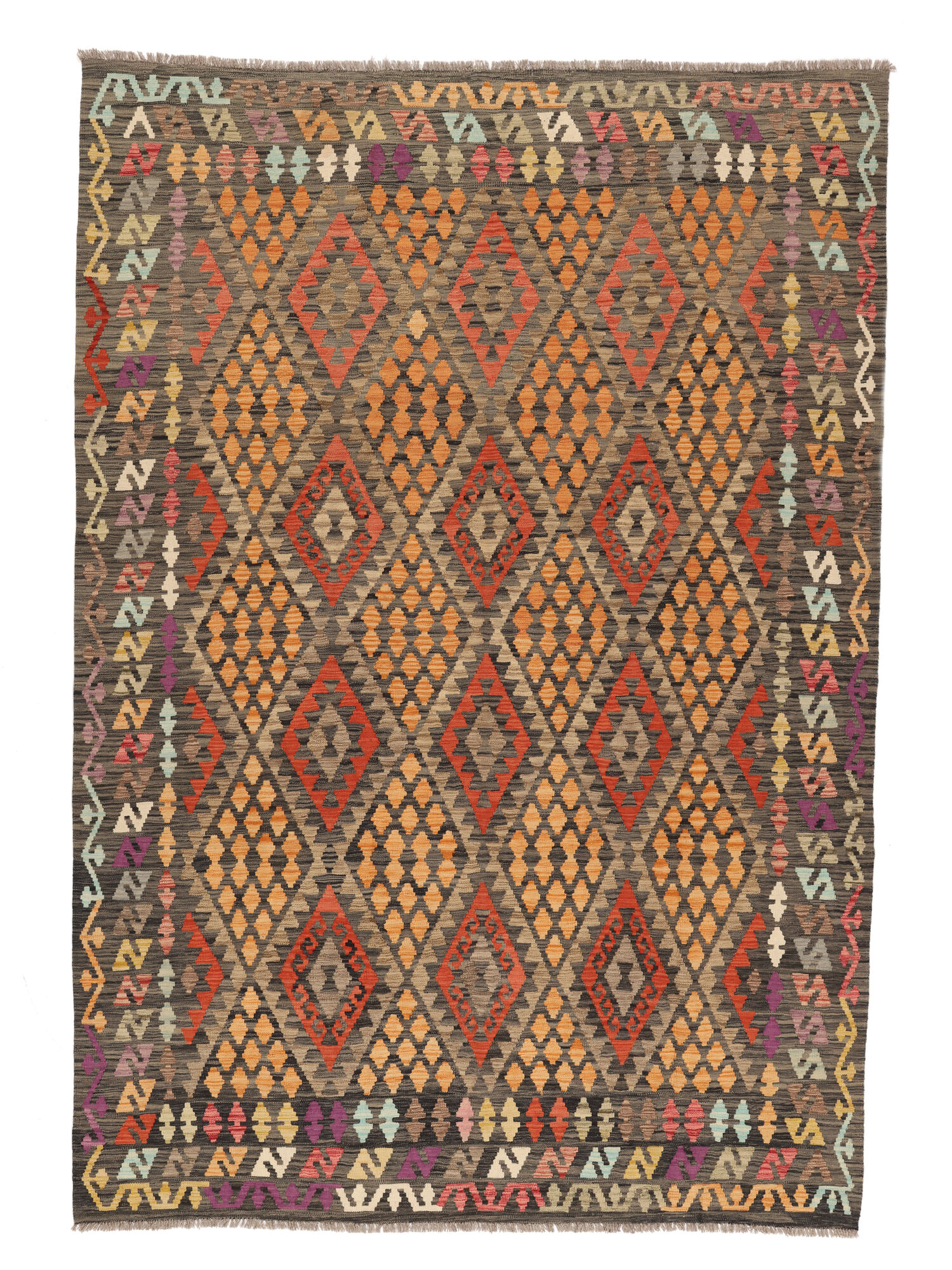 Kelim Afghan Old Stil Teppich 208×297