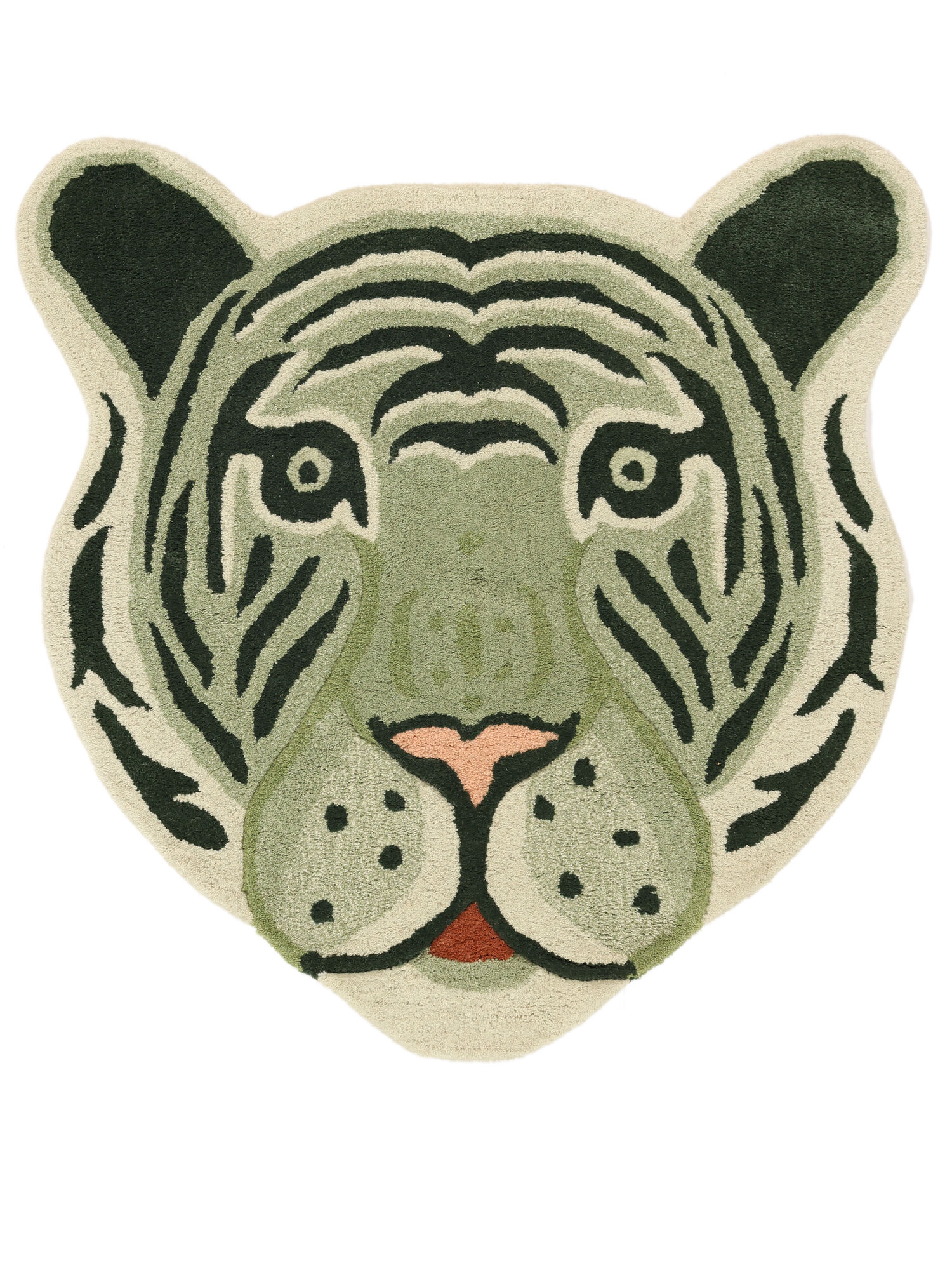 Fun Tiger Matta - Grön 100x100