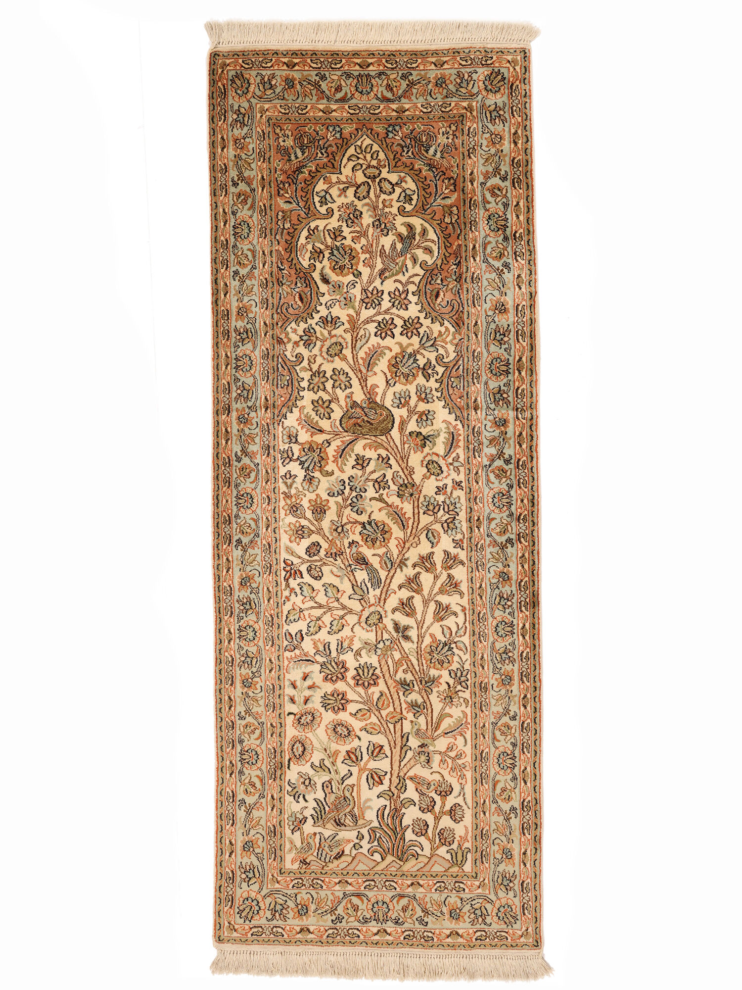 
    Kashmir pure silk 24 / 24 Quality - Brown - 48 x 129 cm
  
