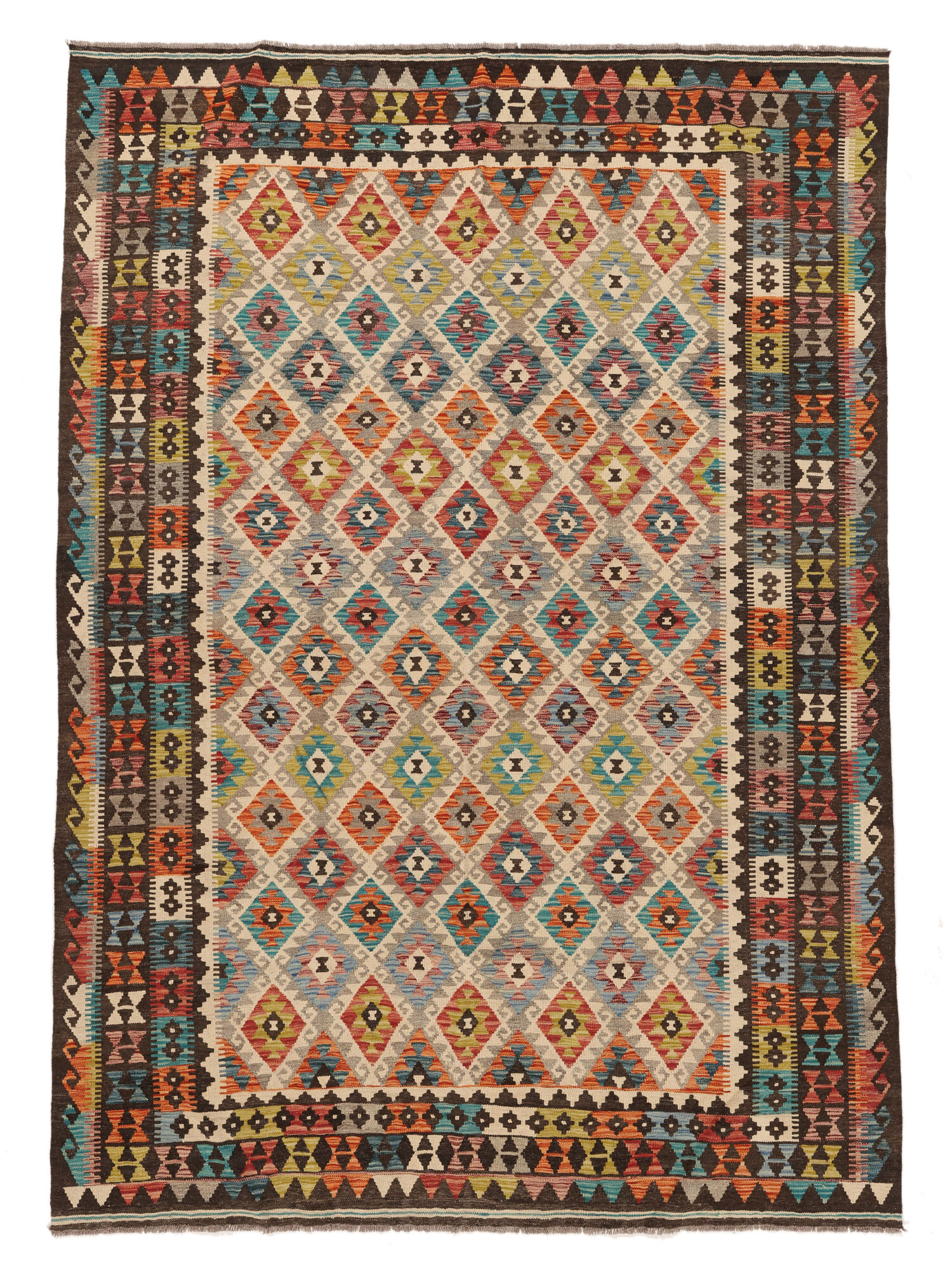 
    Kilim Afghan Old style - Brown - 199 x 287 cm
  