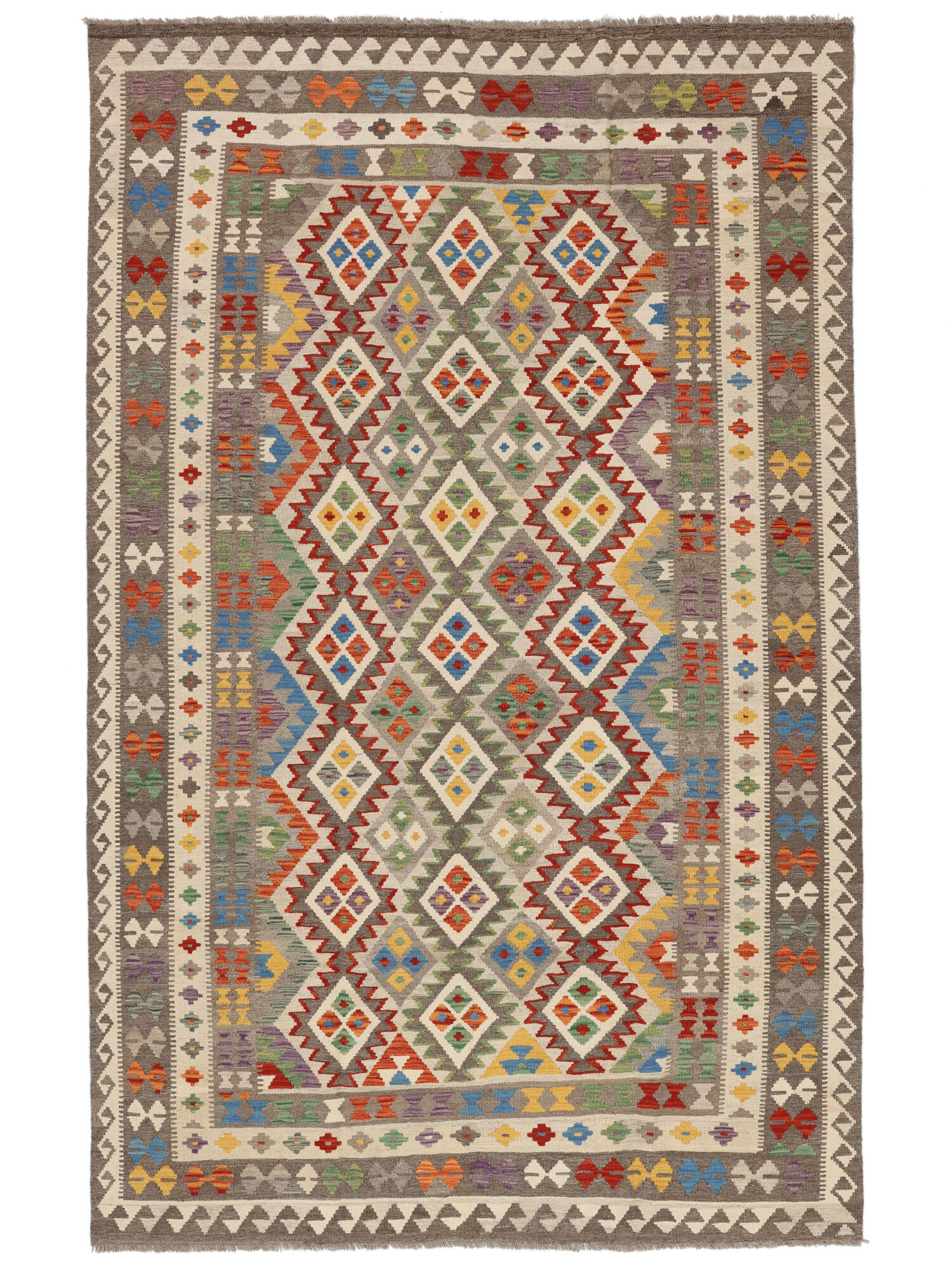 
    Kilim Afghan Old style - Brown - 194 x 309 cm
  