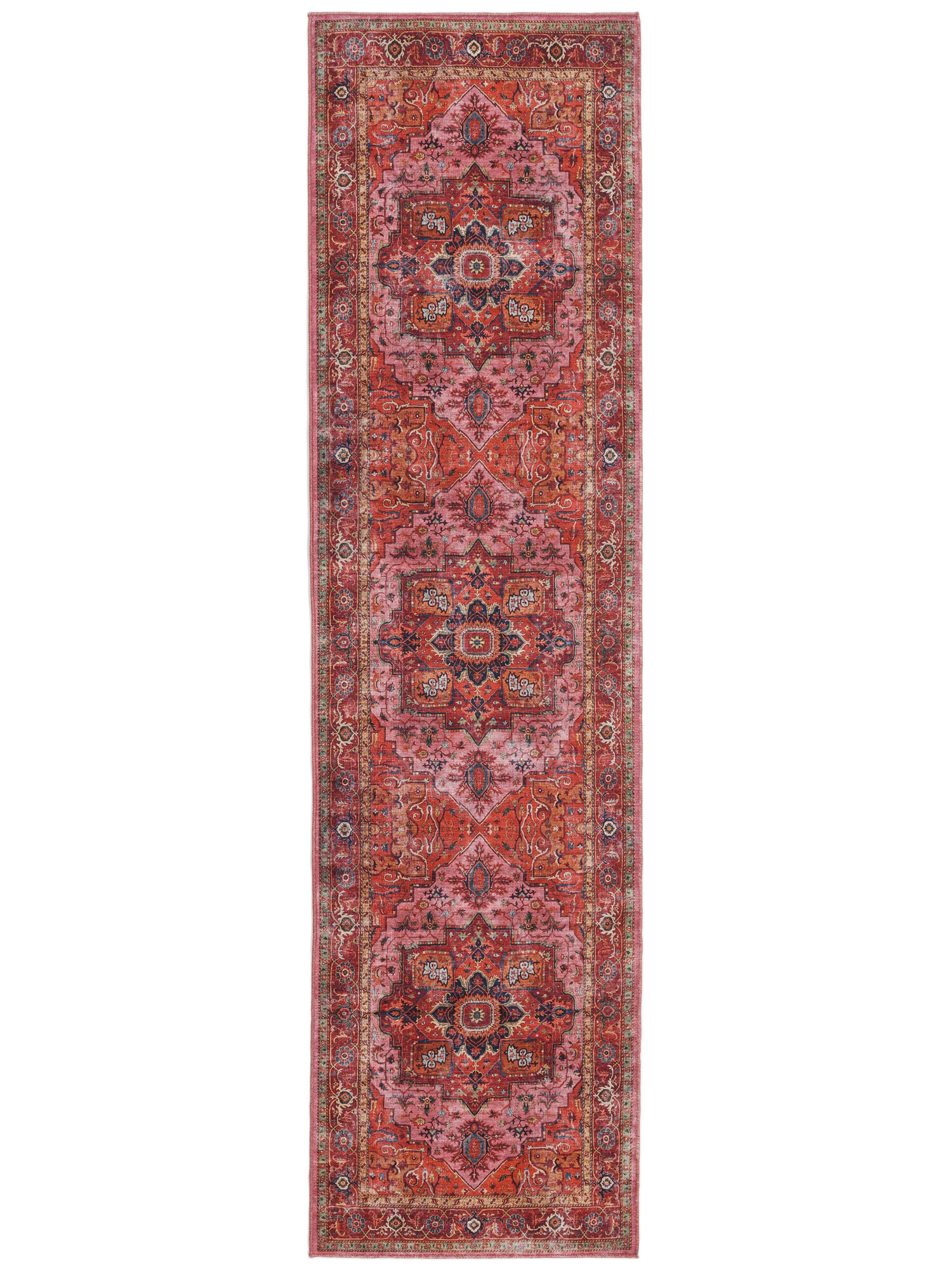 Georgia Oriental Teppich – Rot / Rosa 80×300