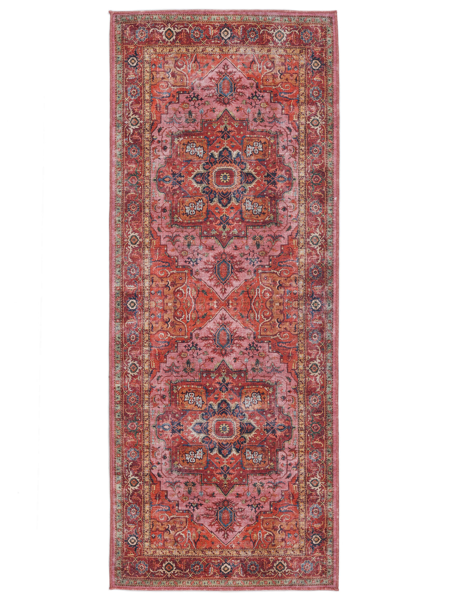 Georgia Oriental Teppich – Rot / Rosa 80×200