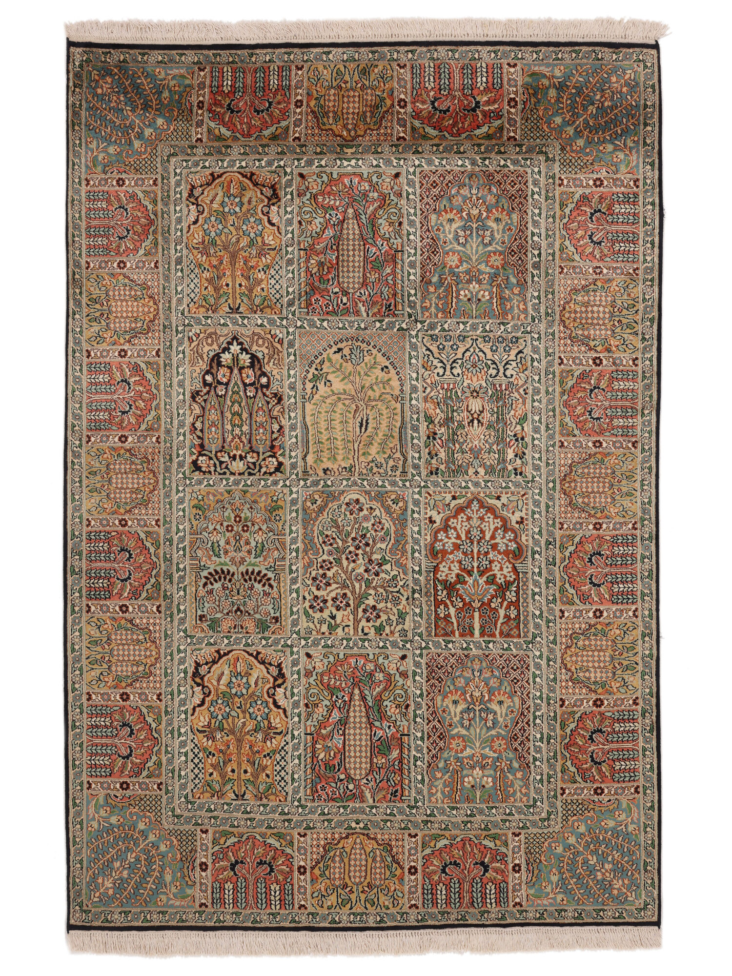 
    Kashmir pure silk - Brown - 126 x 189 cm
  
