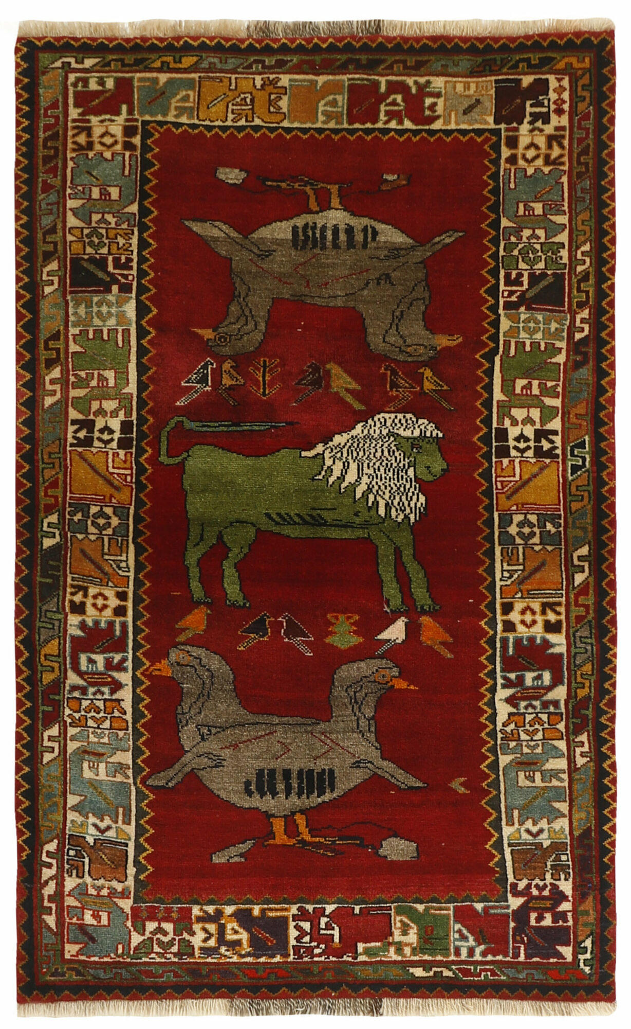 
    Qashqai Old pictorial - Black - 114 x 182 cm
  