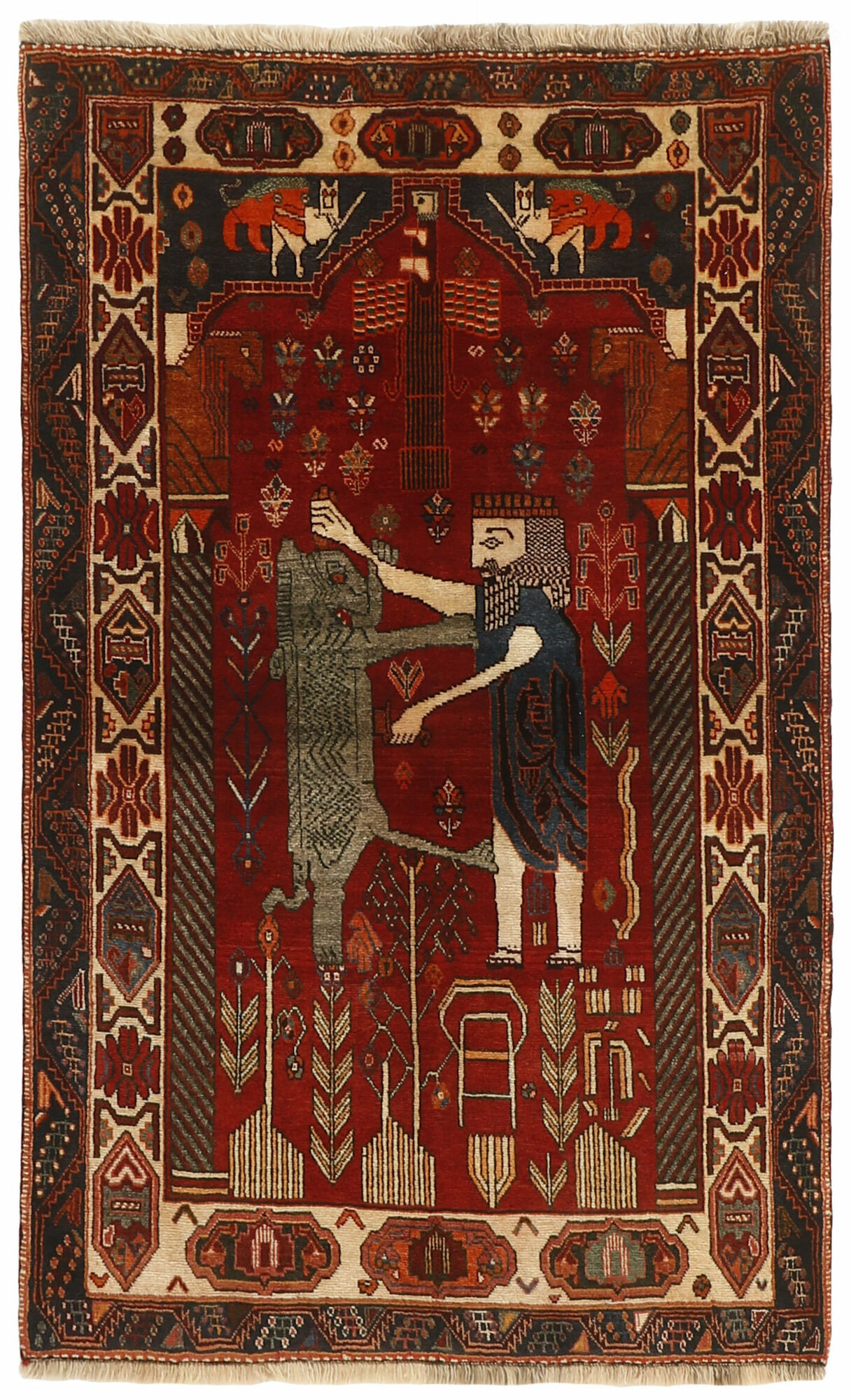 
    Qashqai Old pictorial - Black - 116 x 189 cm
  