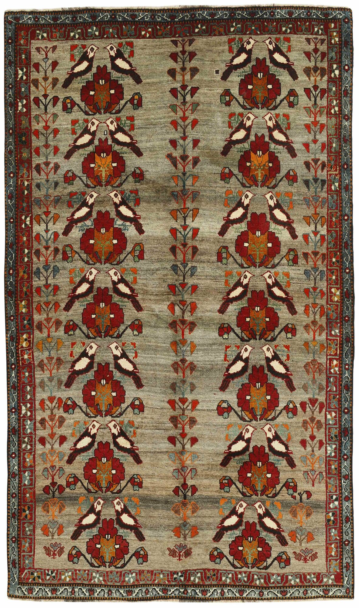 
    Kashghai Old pictorial - Brown - 160 x 272 cm
  