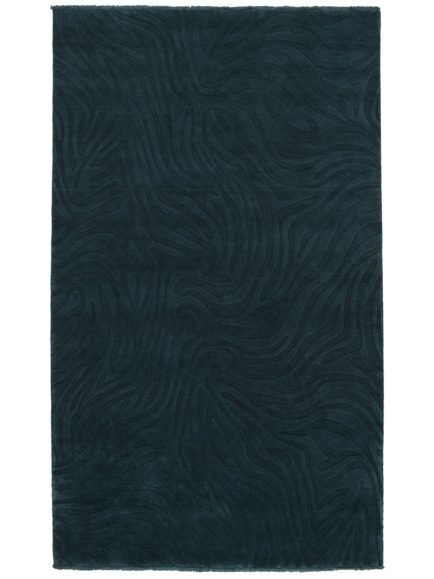 Handloom fringes - Grigio Scuro 80 x 120 cm Tappeto Di Lana - Rugvista