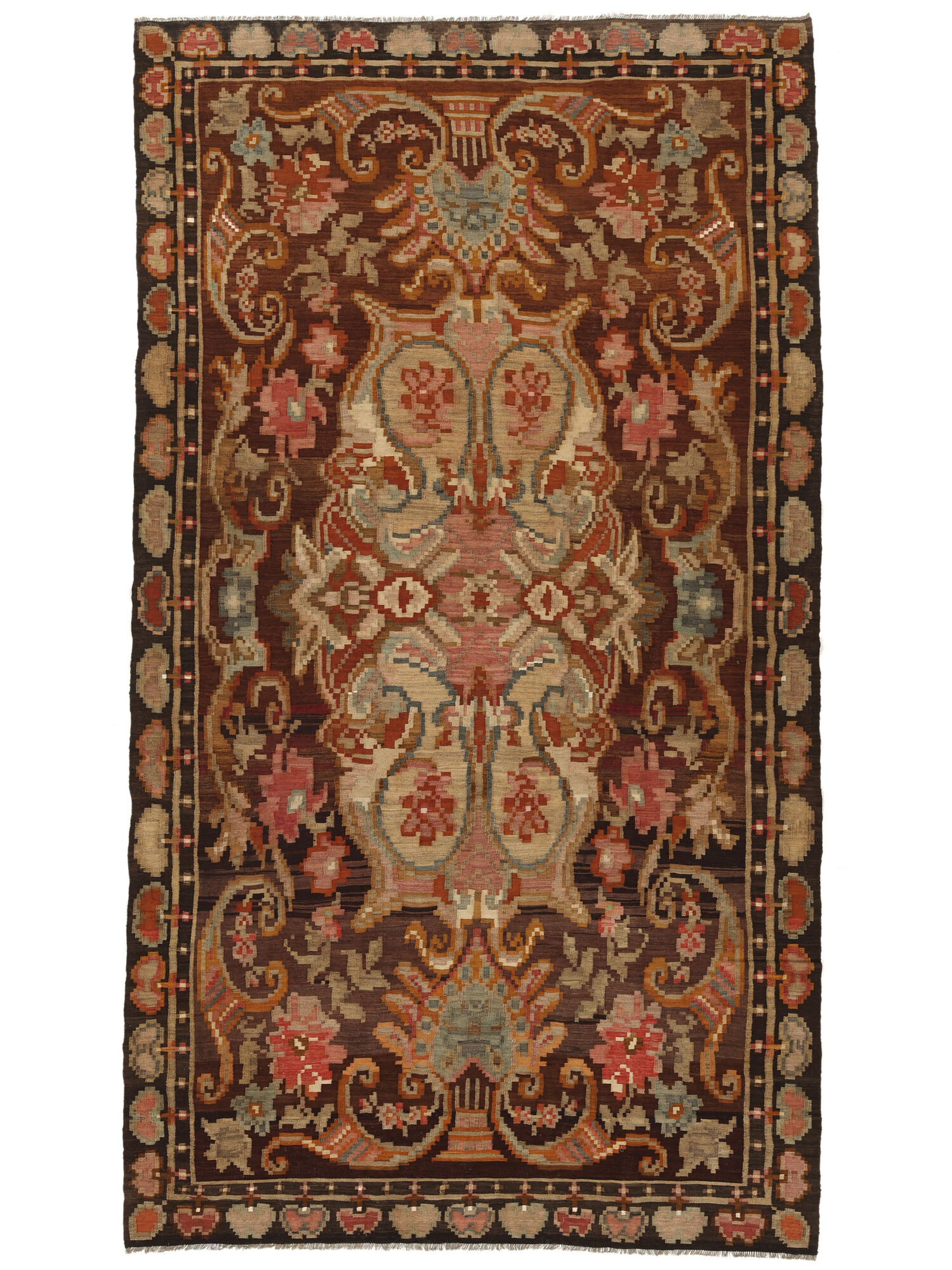 Rose Kelim Moldavia Teppich 206×376