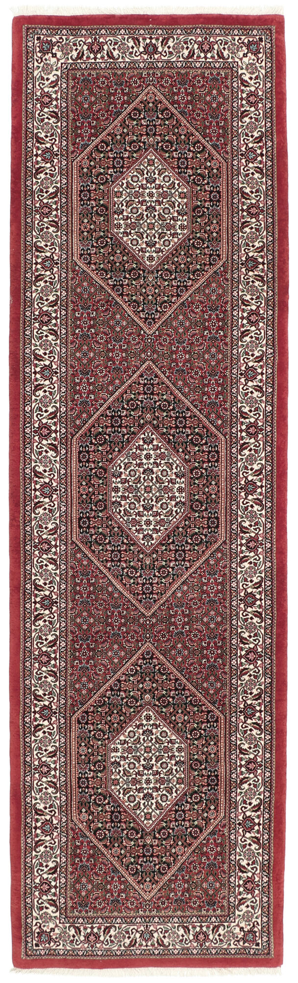 
    Bidjar with silk - Dark red - 82 x 300 cm
  