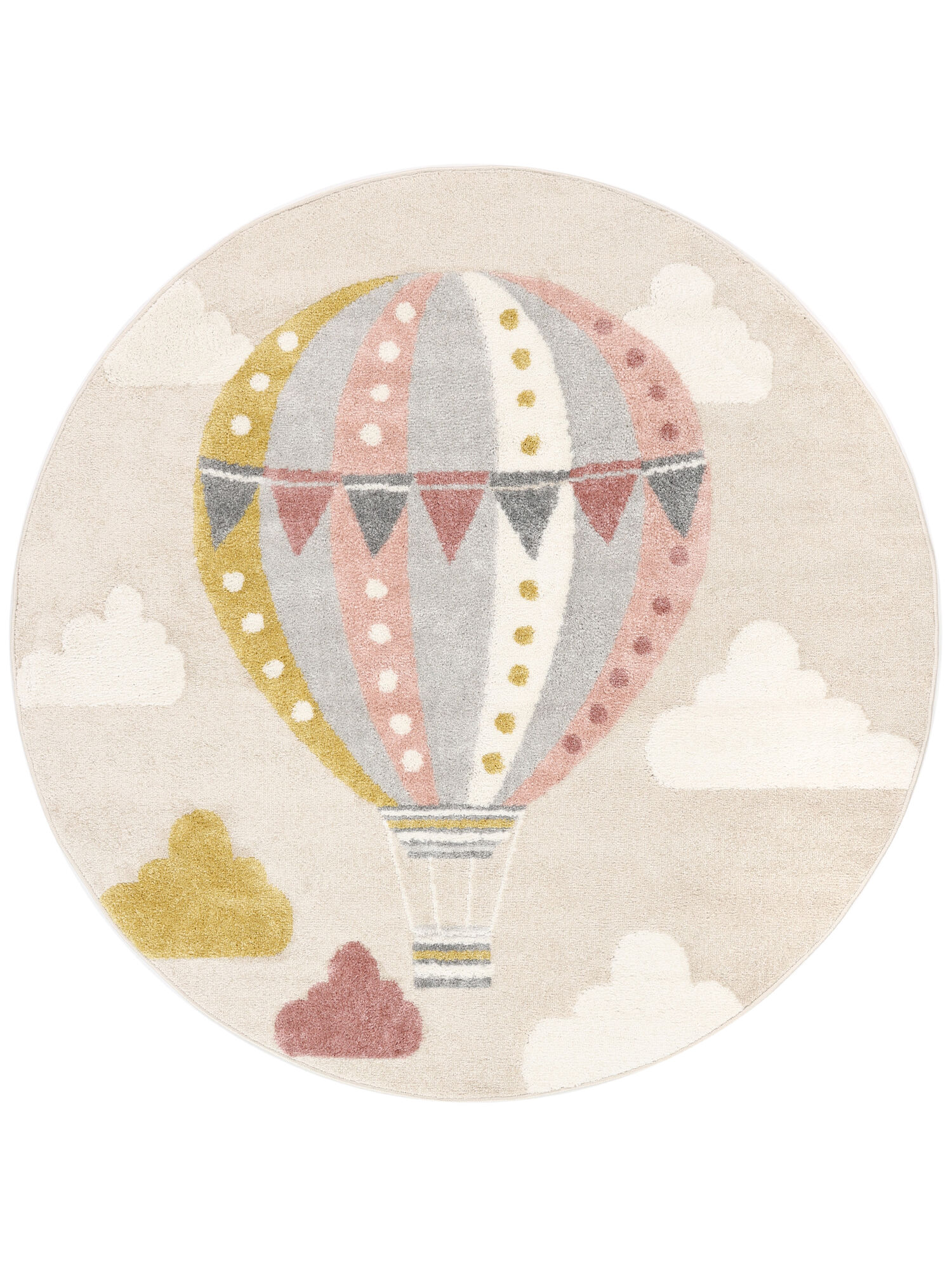 Balloon Ride Matta - Beige / Rosa Ø 150