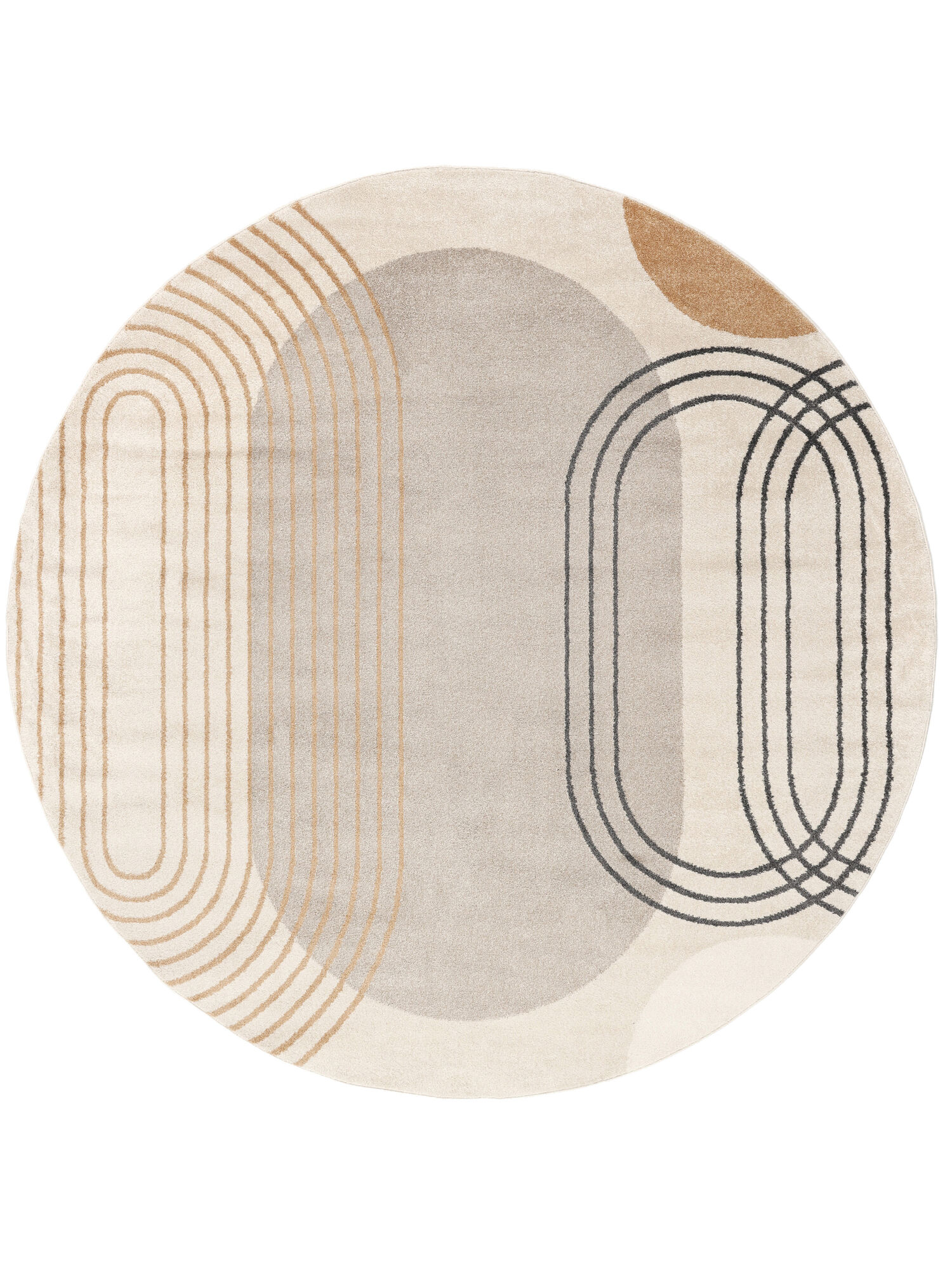 Amphi Matta - Beige / Gul Ø 240