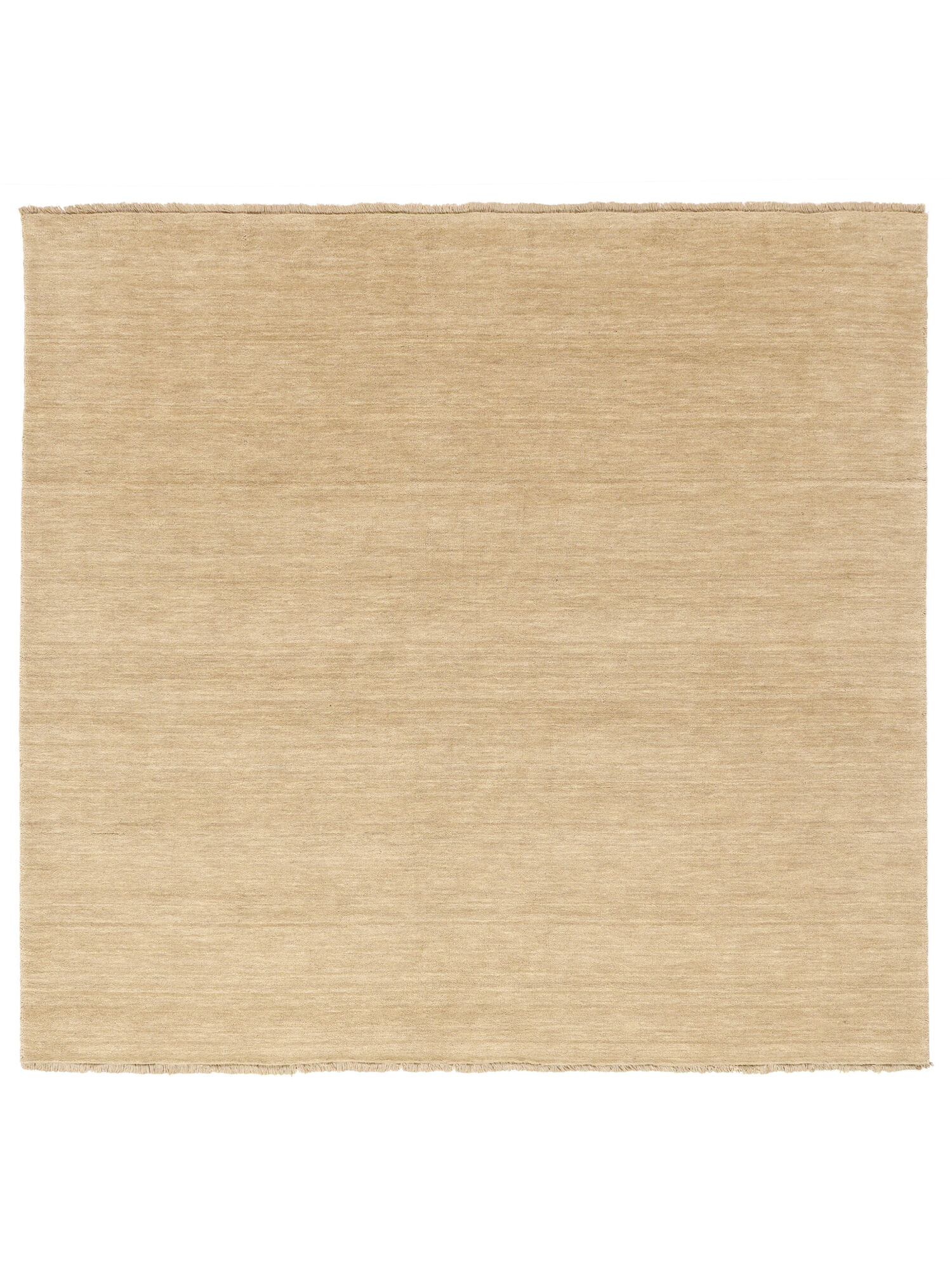 Handloom fringes Matta - Krämbeige 250x250