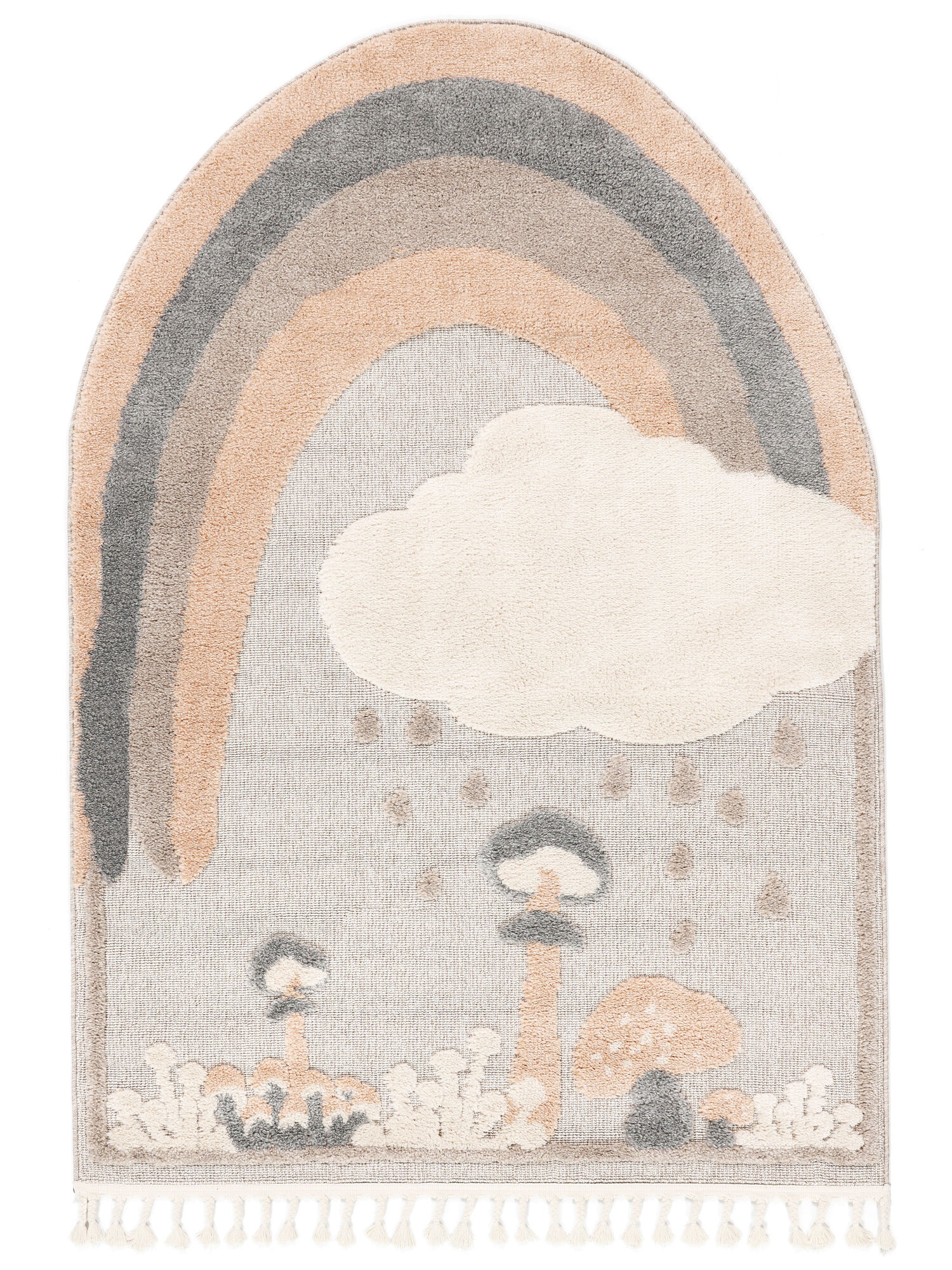 Mushroom Forest Matta - Beige / Terrakotta 140x200