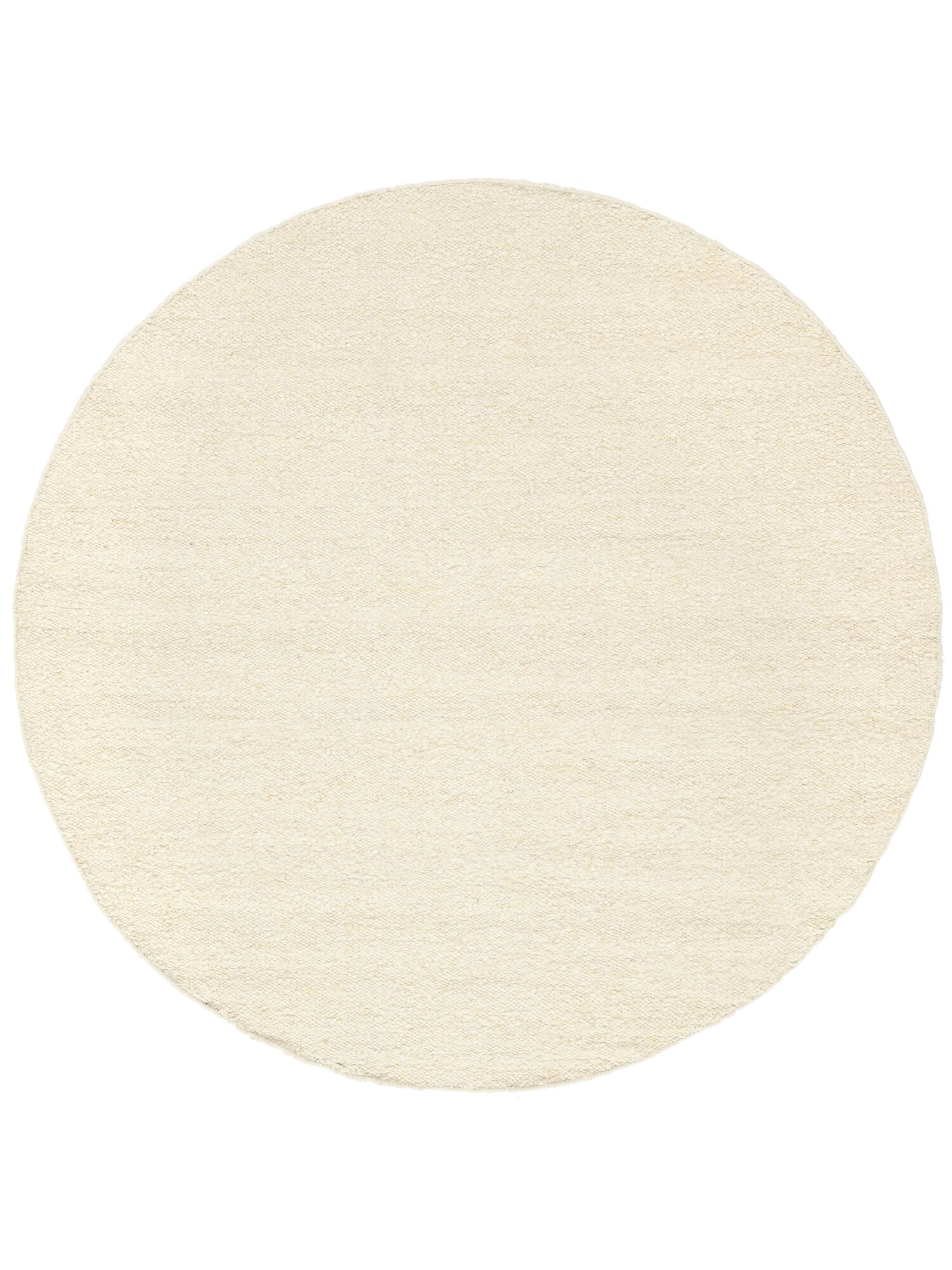 Autumn Harvest - Light Brown, Round Ø 200 cm Wool Rug - Rugvista