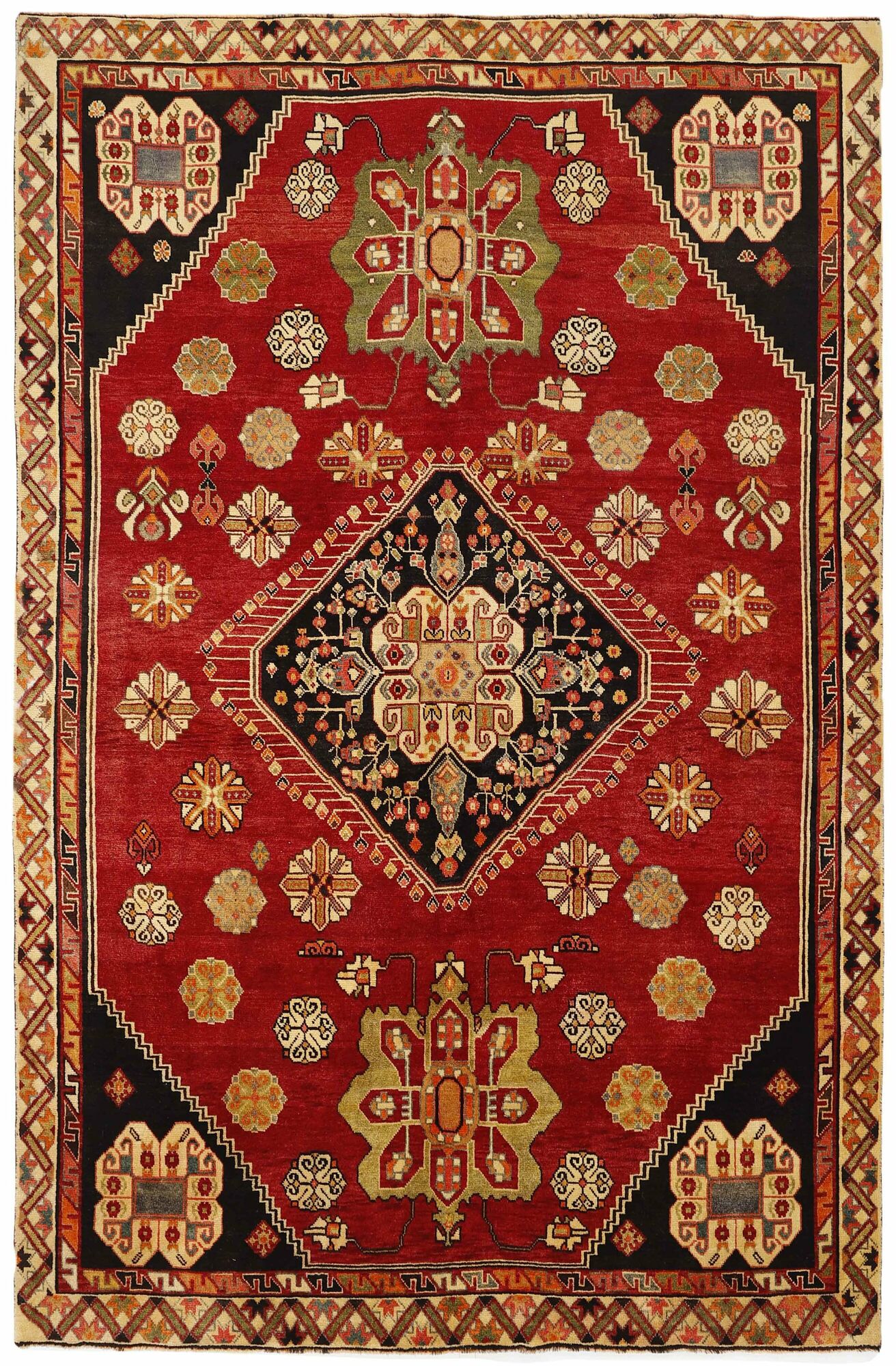 
    Kashghai - Dark red - 205 x 307 cm
  