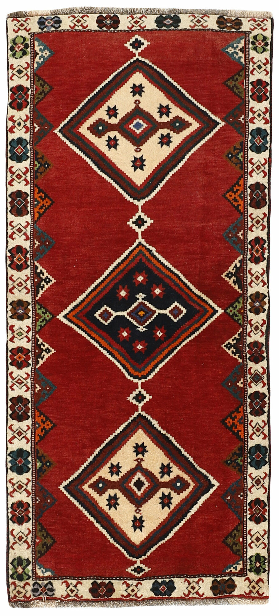 
    Kashghai - Dark red - 86 x 186 cm
  