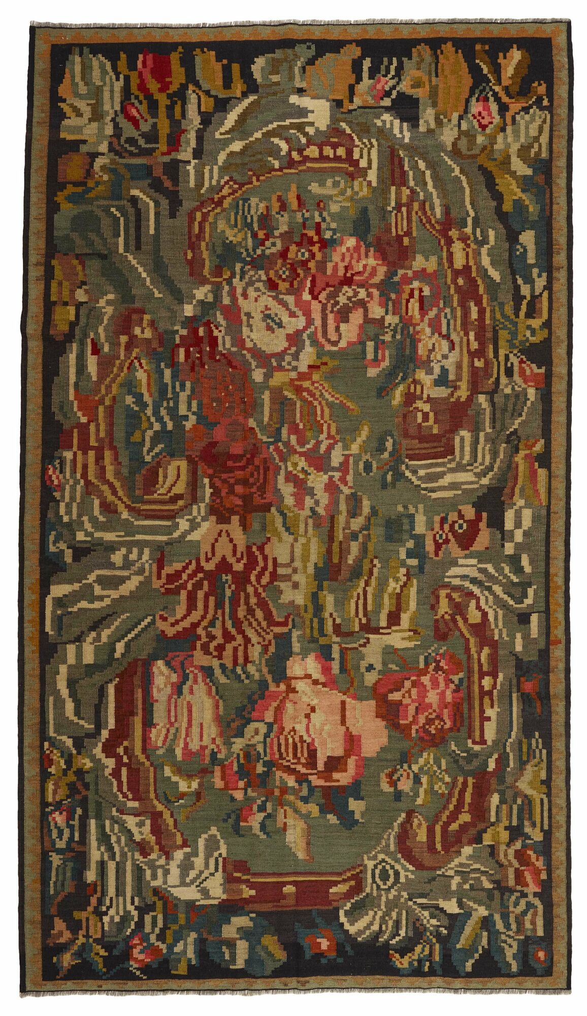 
    Rose Kilim Old - Black - 191 x 335 cm
  