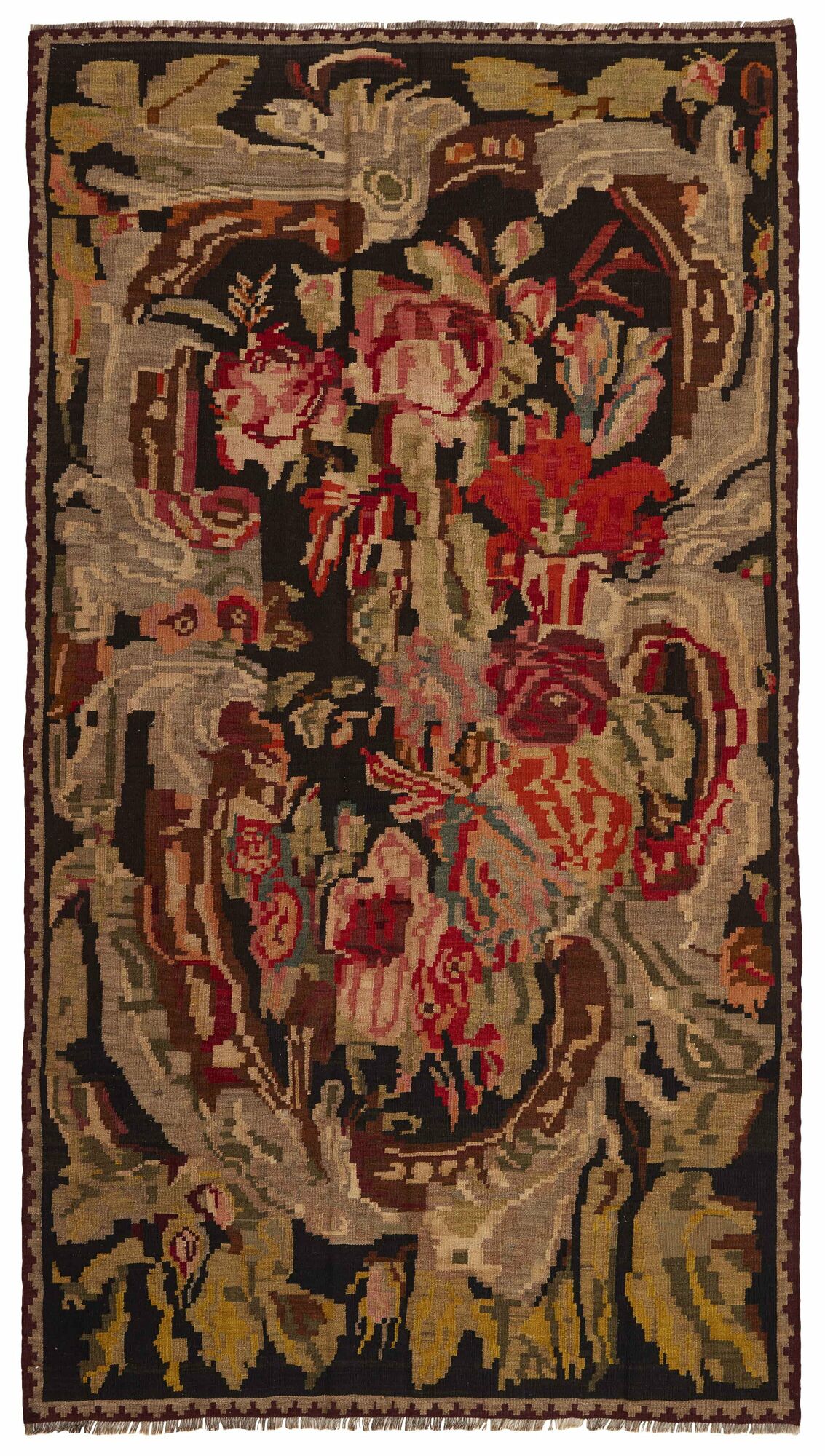 
    Rose Kilim Old - Brown - 170 x 306 cm
  