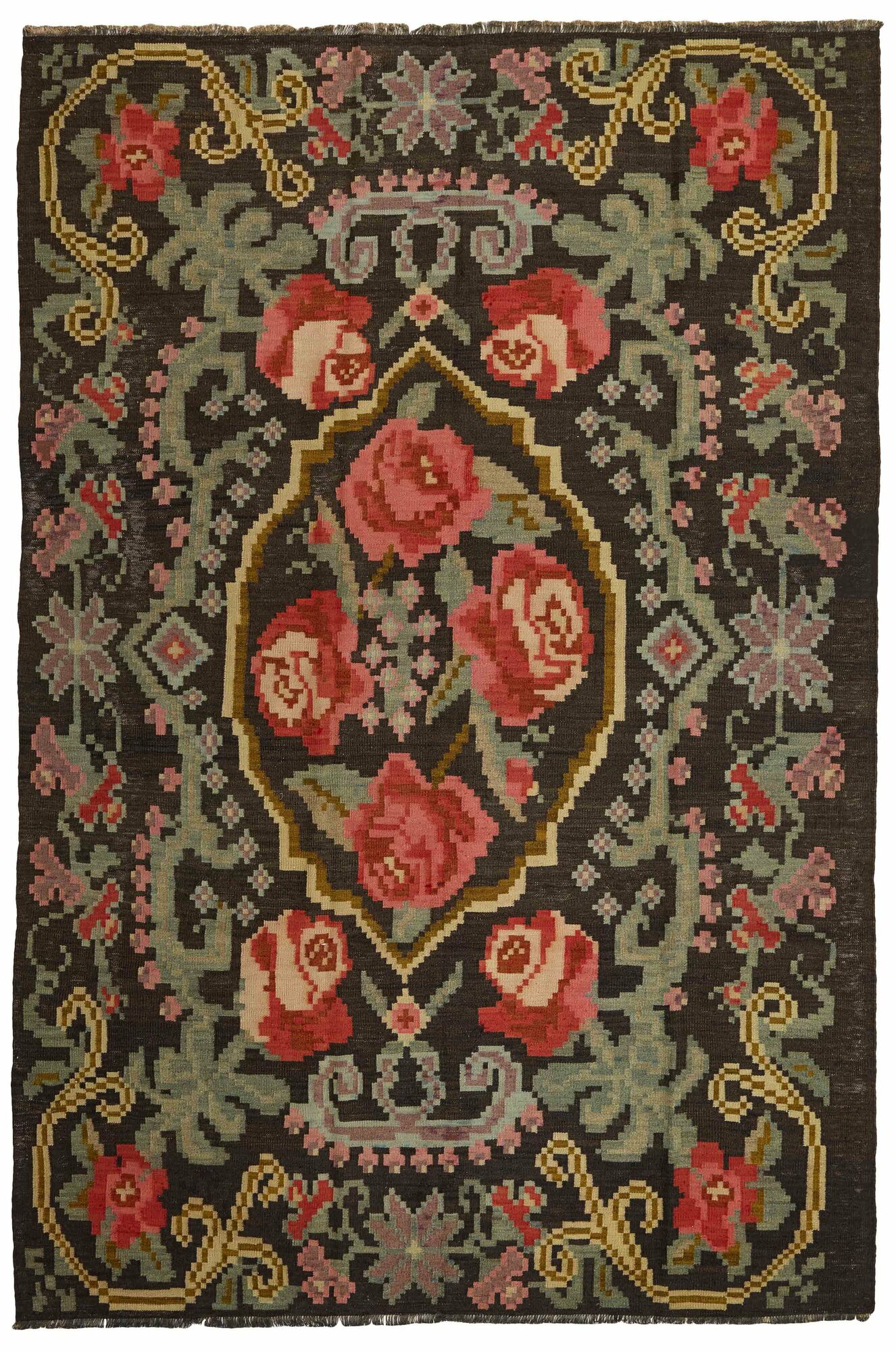 
    Rose Kilim Old - Black - 193 x 288 cm
  