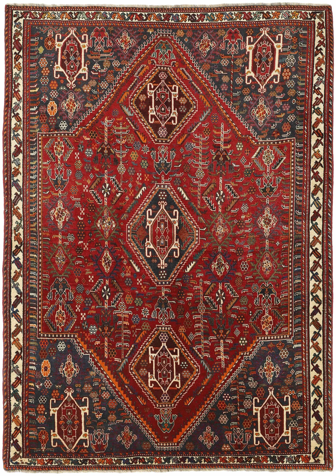 
    Kashghai - Dark red - 180 x 260 cm
  