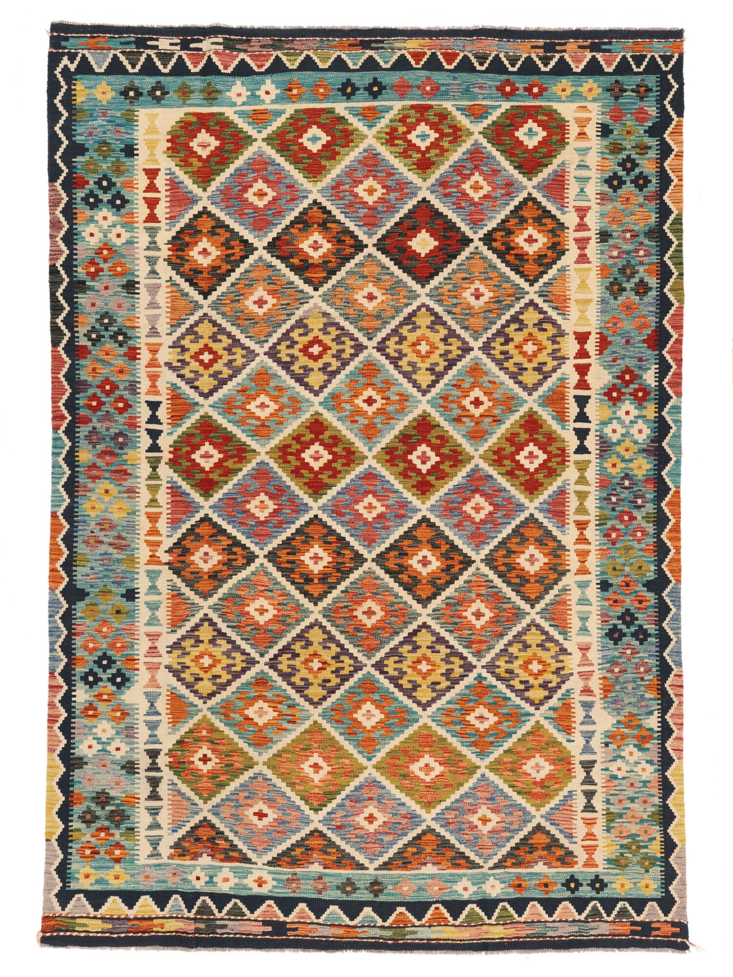 
    Kilim Afghan Old style - Brown - 195 x 292 cm
  