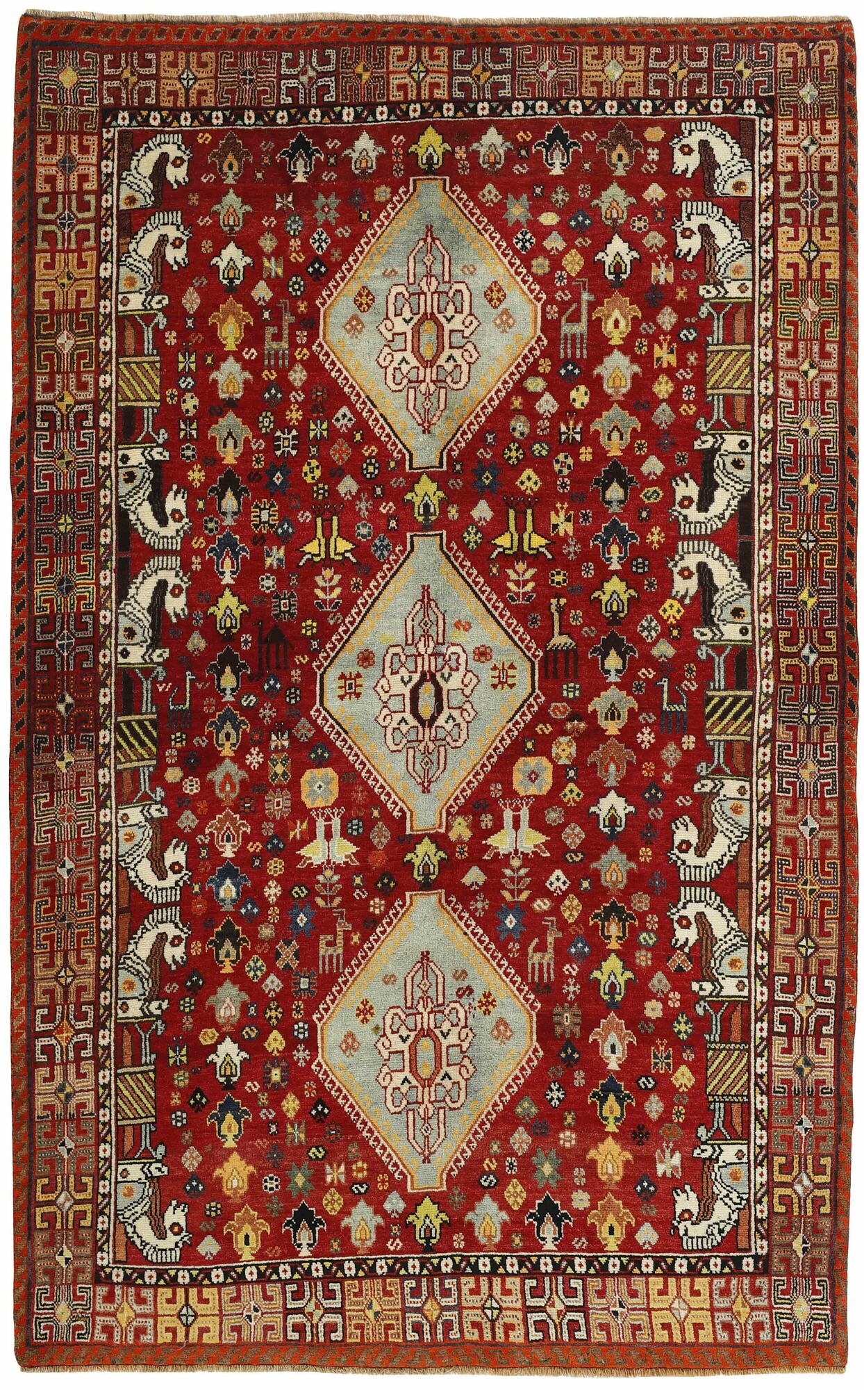 
    Kashghai - Dark red - 165 x 259 cm
  