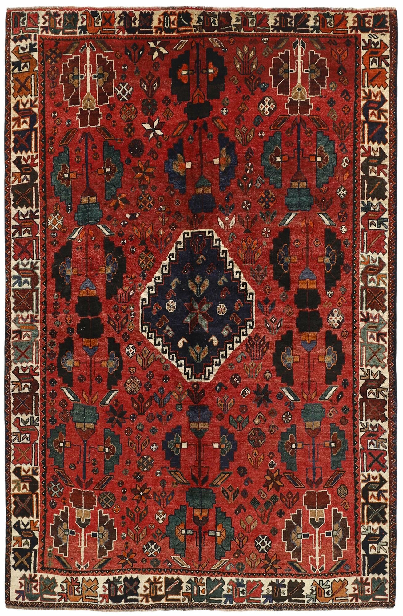 
    Kashghai - Dark red - 173 x 264 cm
  
