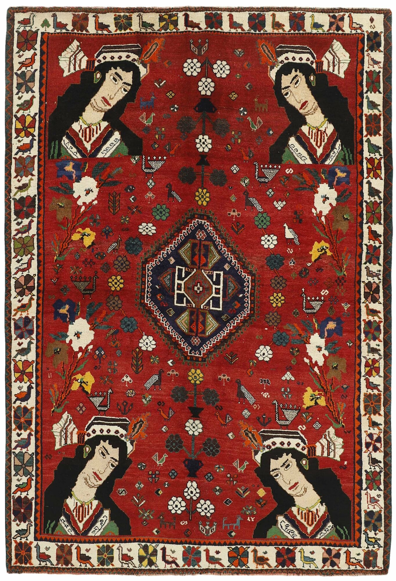 
    Kashghai - Dark red - 180 x 263 cm
  