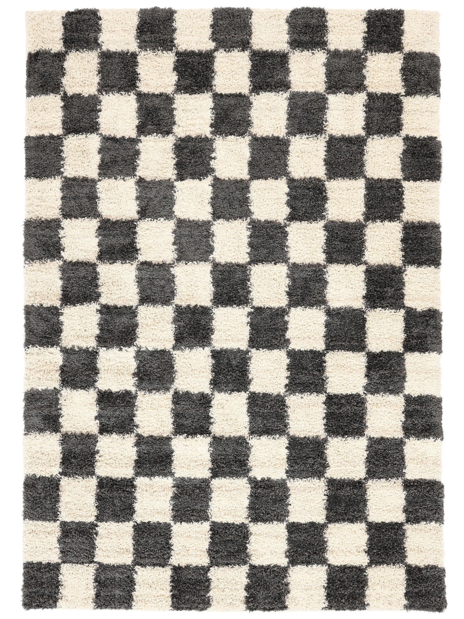 Chessie Matta - Mörkgrå / Off white 200x300