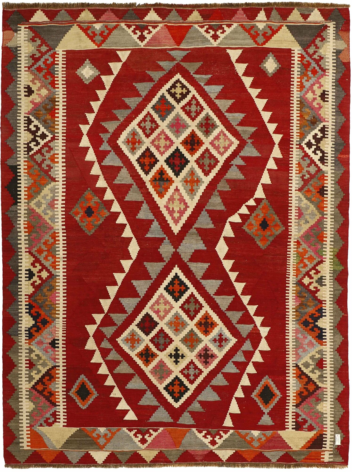 
    Kilim Vintage - Dark red - 172 x 225 cm
  