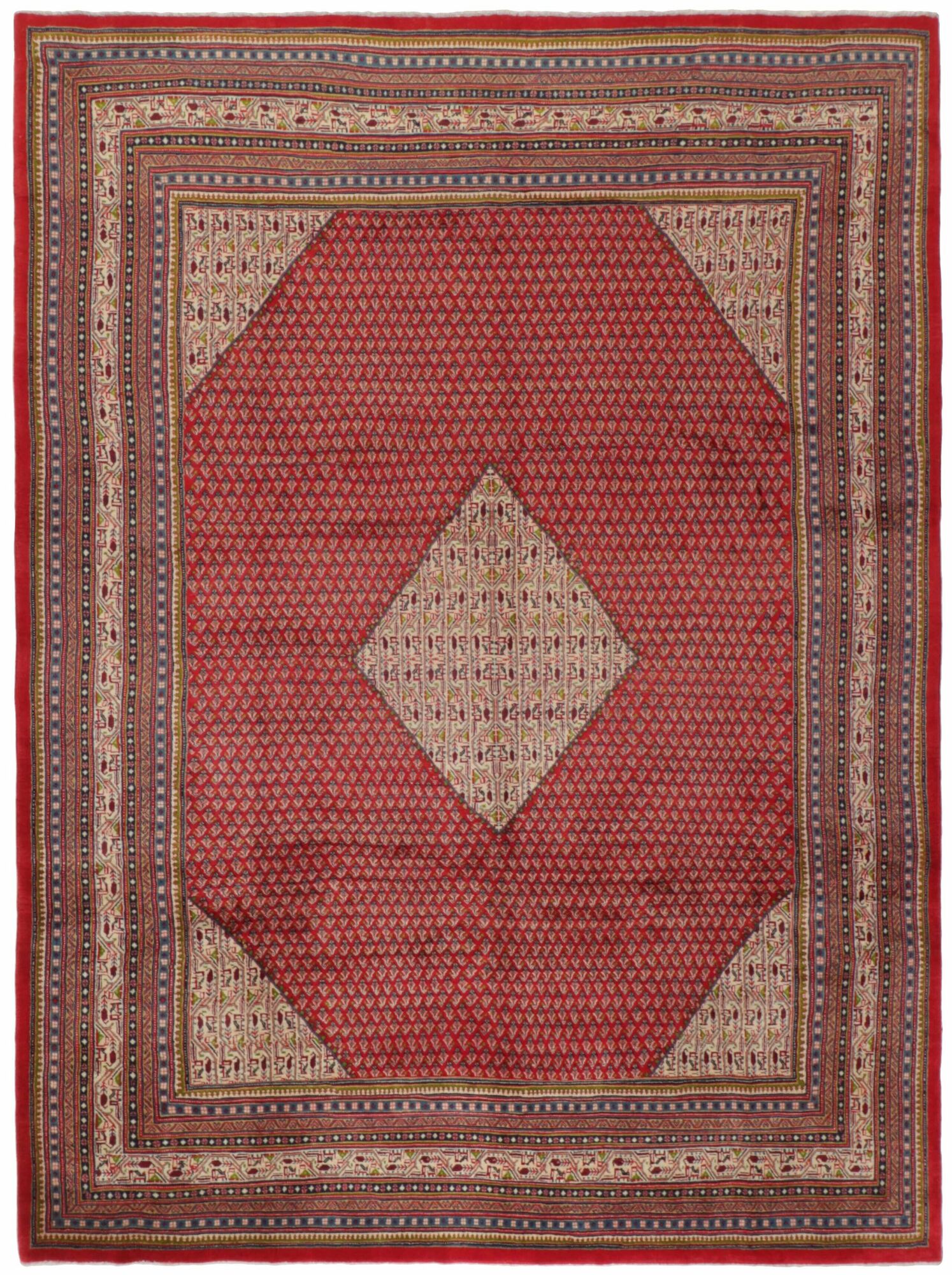 
    Sarouk Mir - Dark red - 296 x 400 cm
  