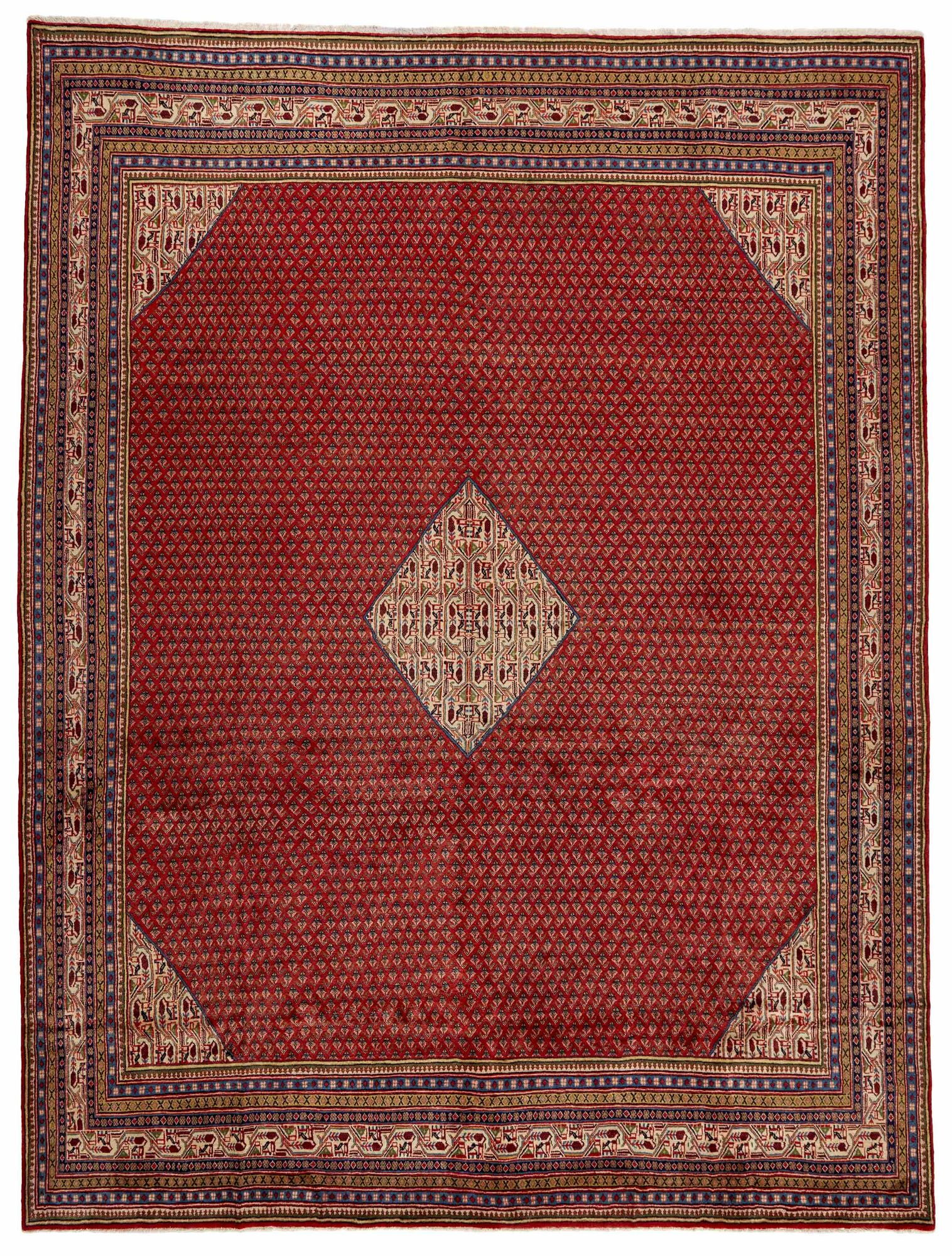 
    Sarouk Mir - Dark red - 297 x 395 cm
  