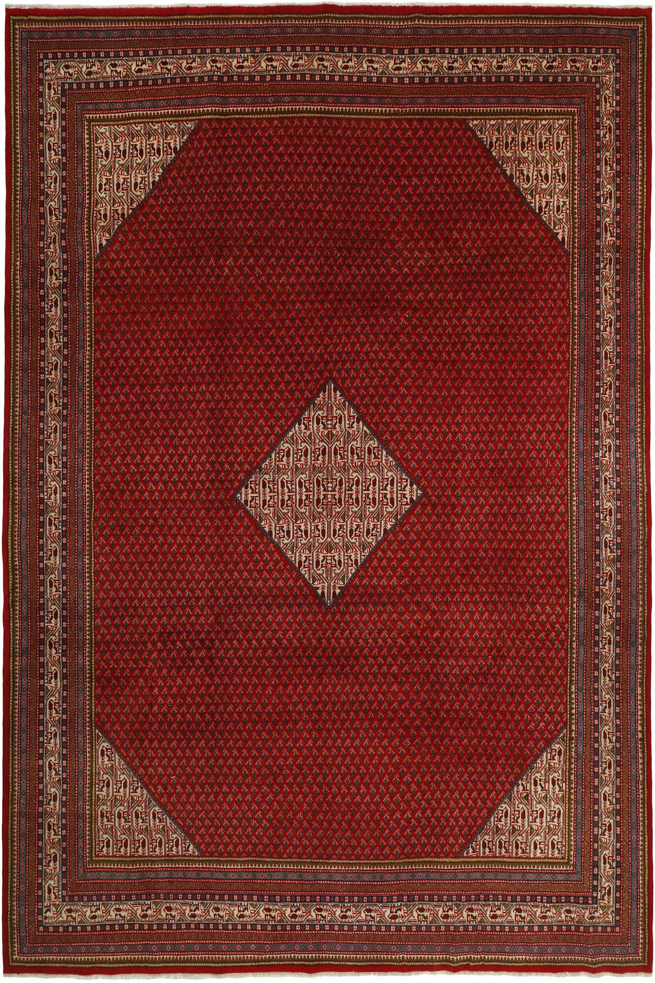 
    Sarouk Mir - Dark red - 293 x 391 cm
  